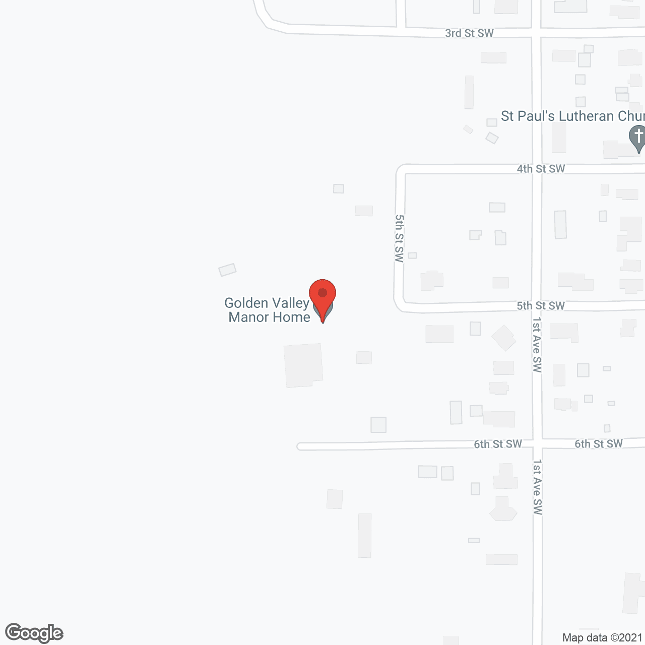 Map of the neighborhood around Golden Valley Manor