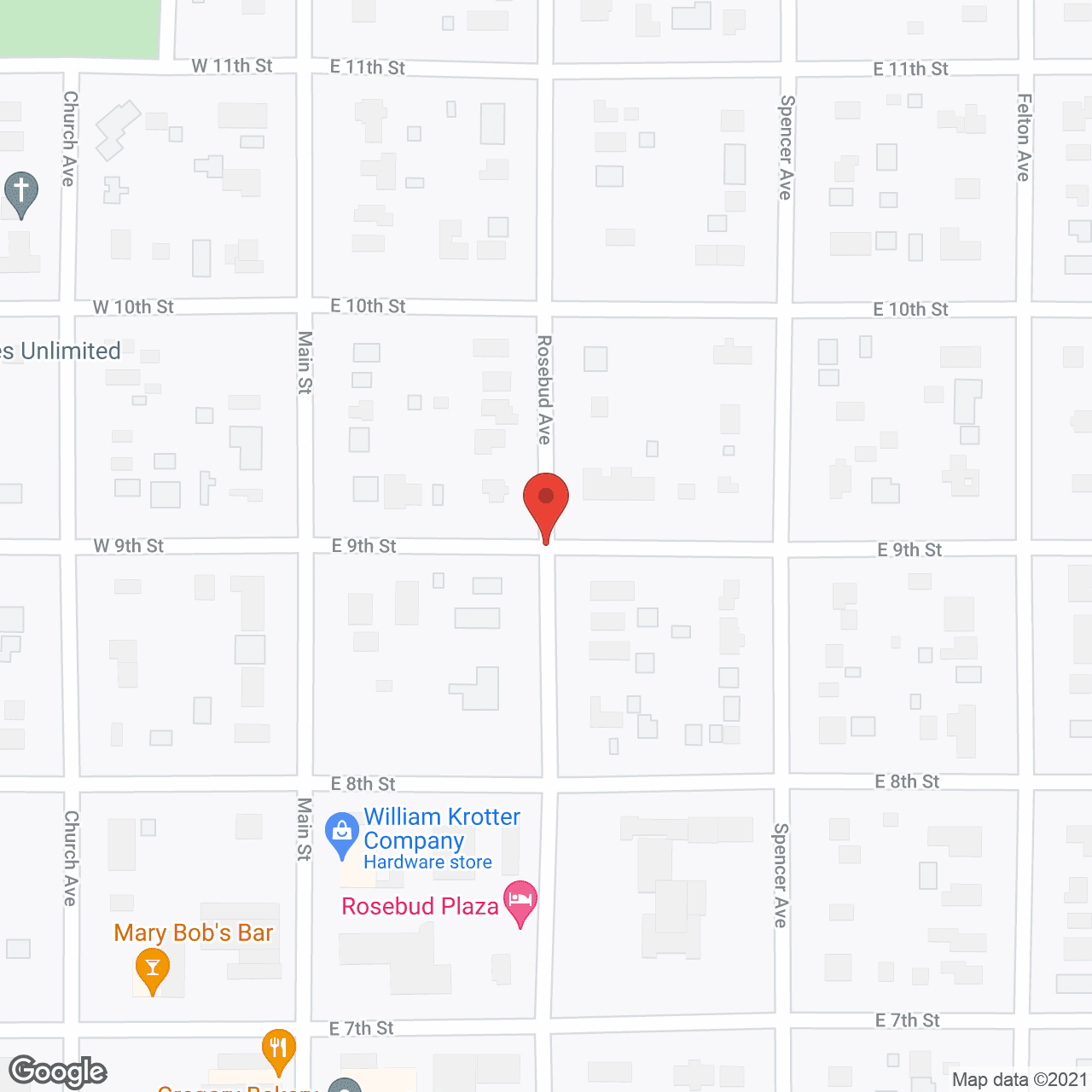 Map of the neighborhood around Parkside Assisted Living