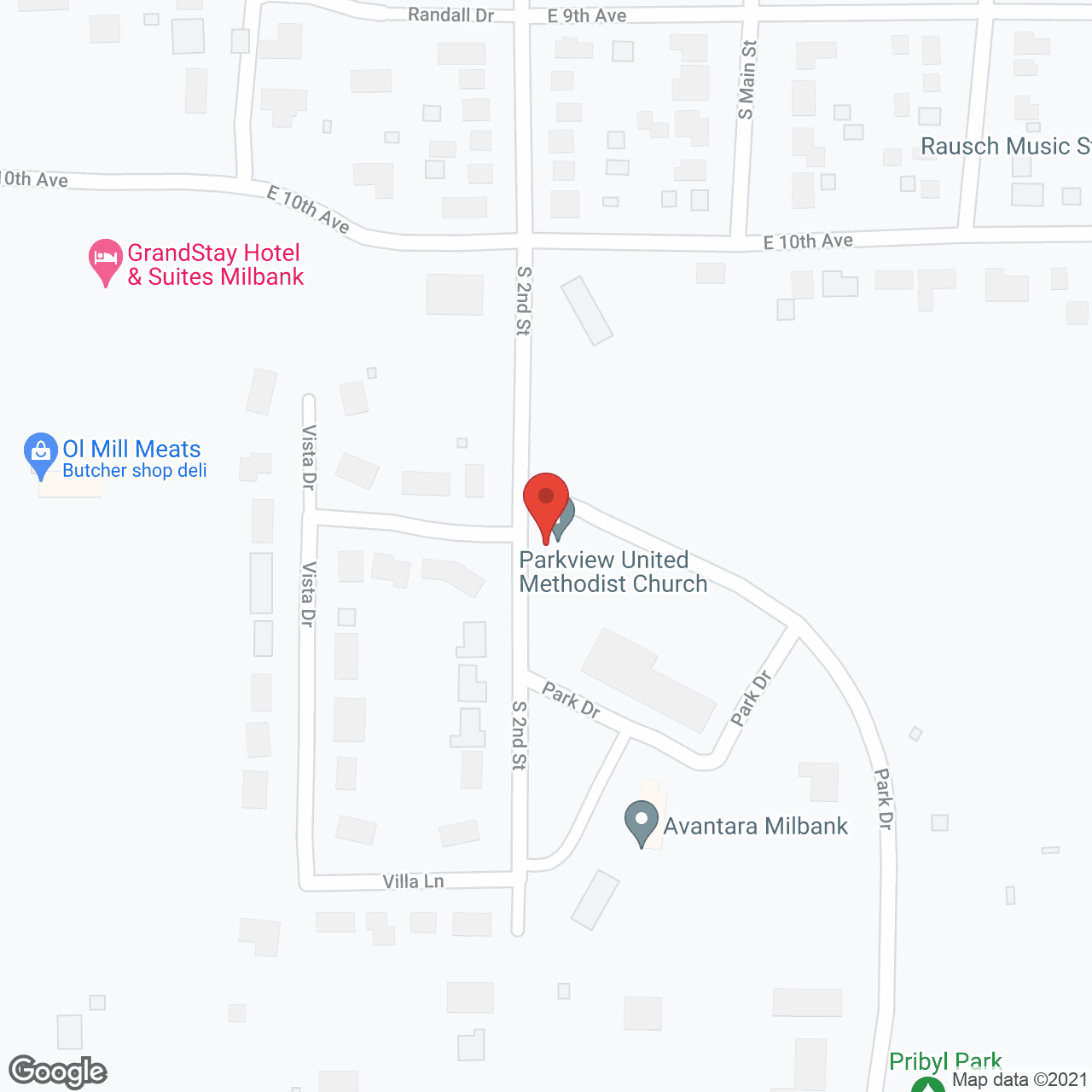 Map of the neighborhood around Park Place Care and Rehabilitation Center