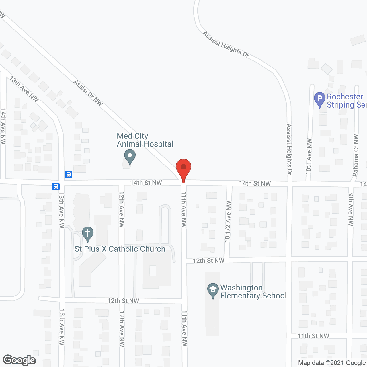 Map of the neighborhood around Samaritan Bethany Heights