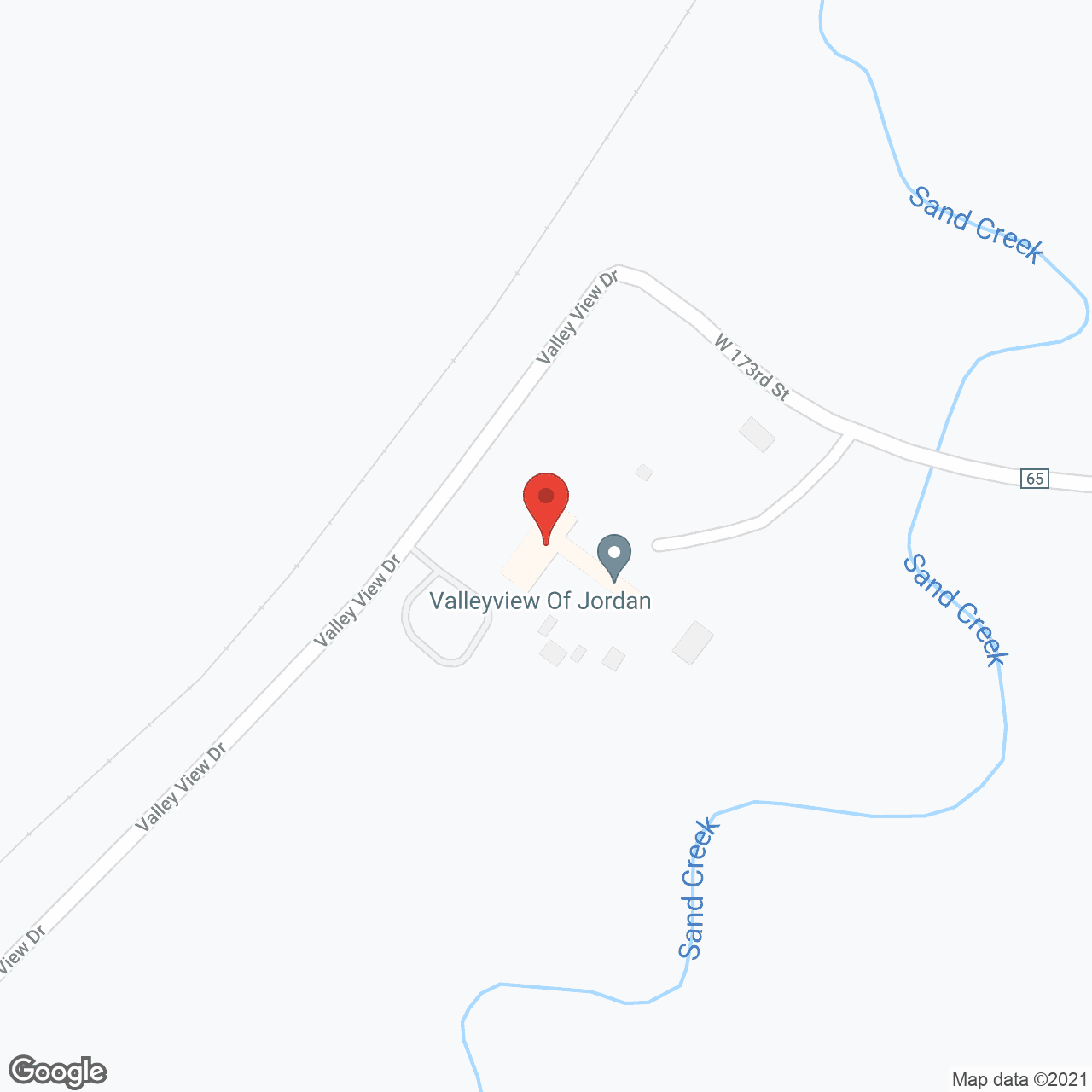 Map of the neighborhood around Valleyview of Jordan-Psych All Ages