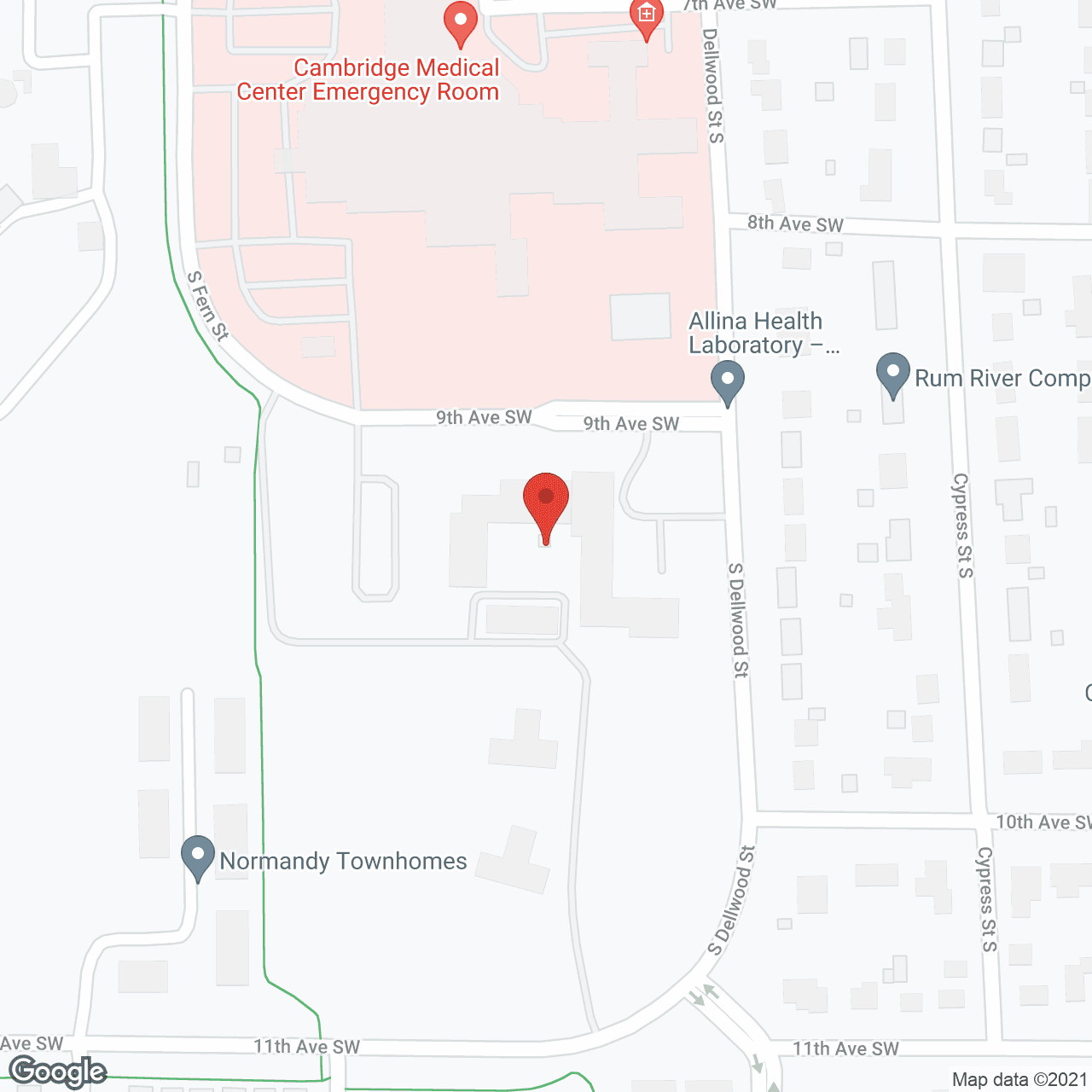 Map of the neighborhood around Riverwood Village