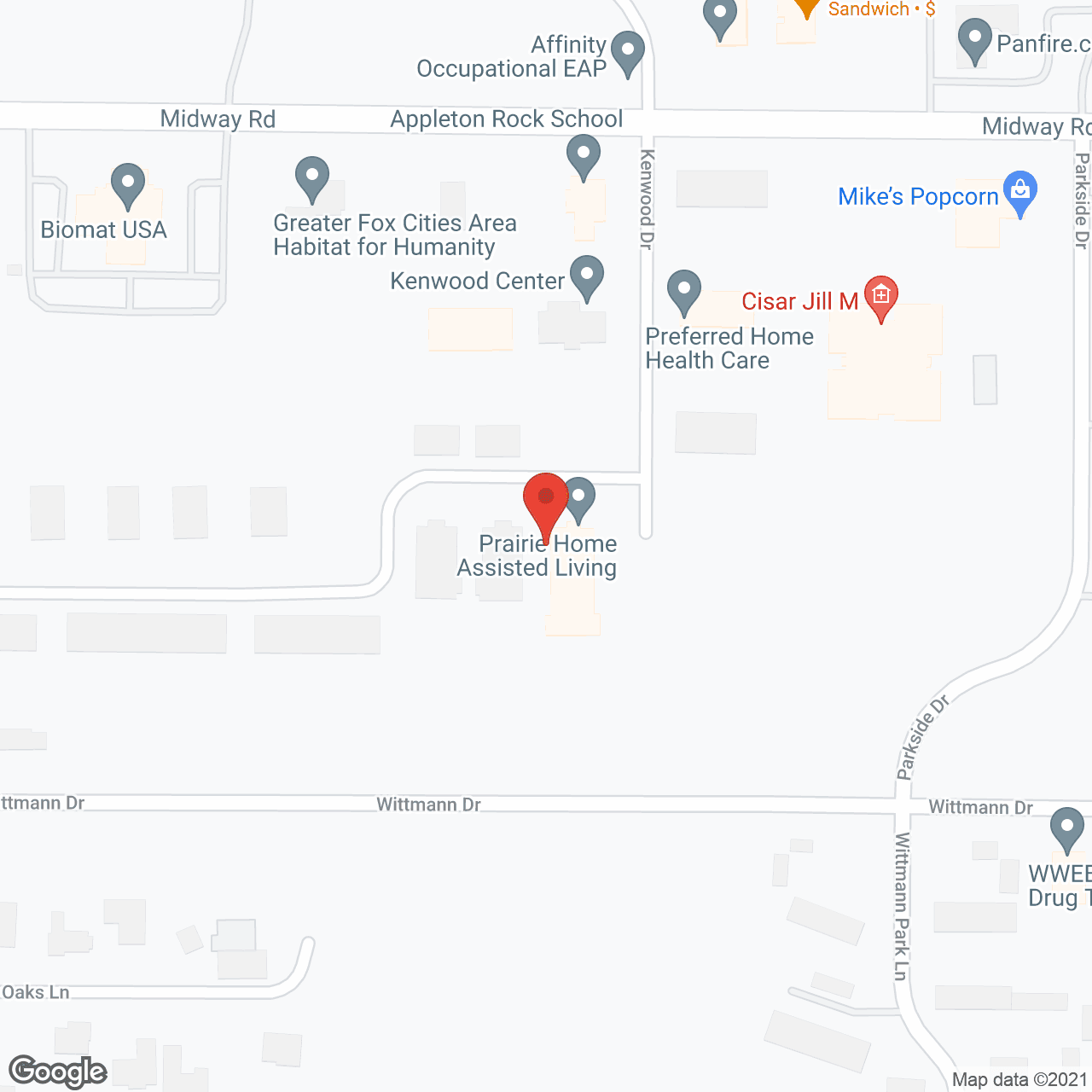 Map of the neighborhood around Prairie Home Elder Services LLC