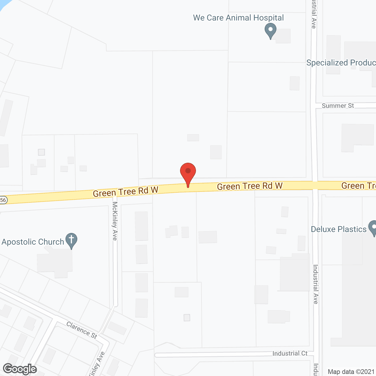 Map of the neighborhood around KindredHearts of Clintonville