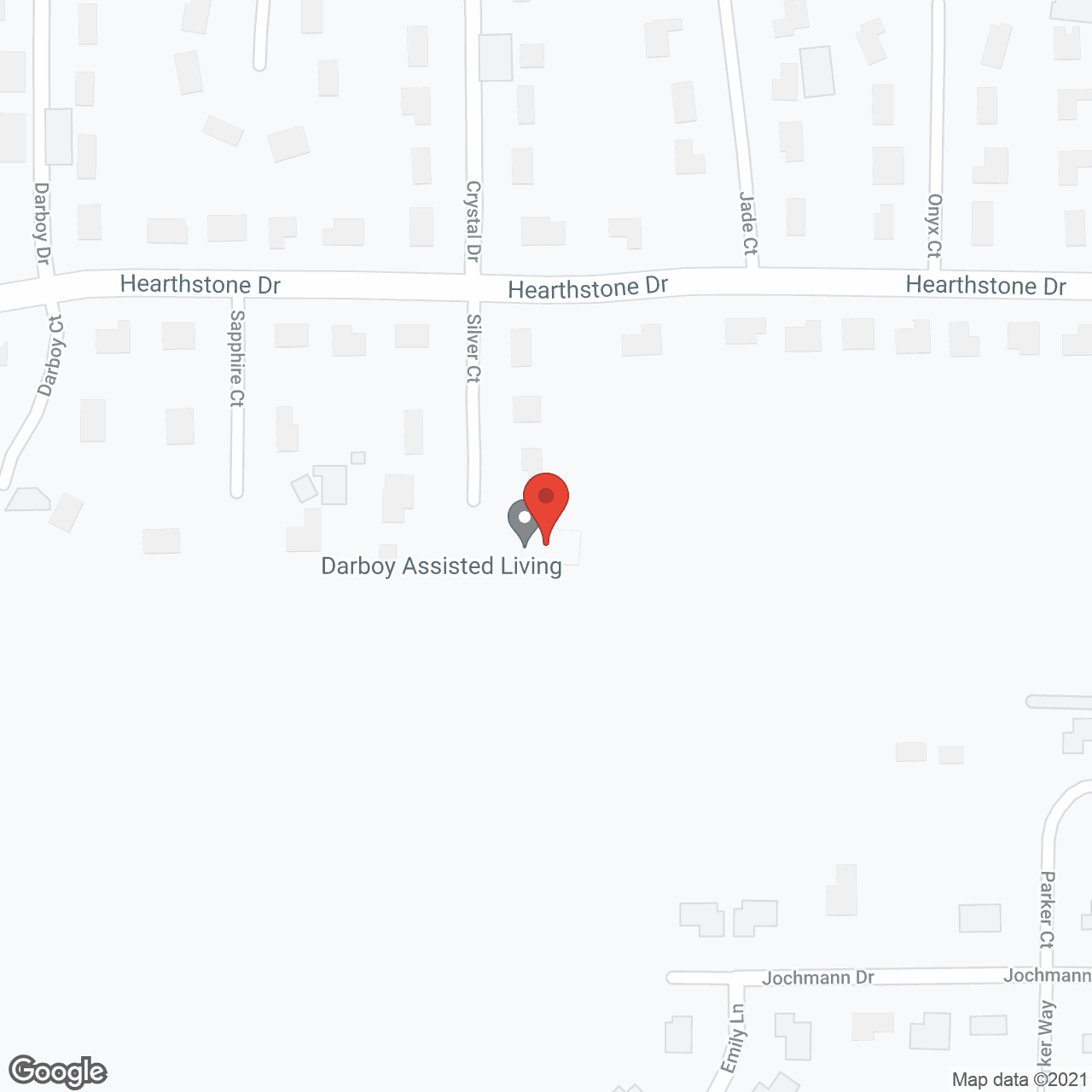 Map of the neighborhood around Darboy Assisted Living