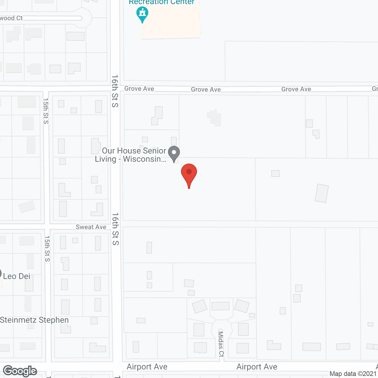 Map of the neighborhood around Our House Senior Living Assisted Care - Wisconsin Rapids