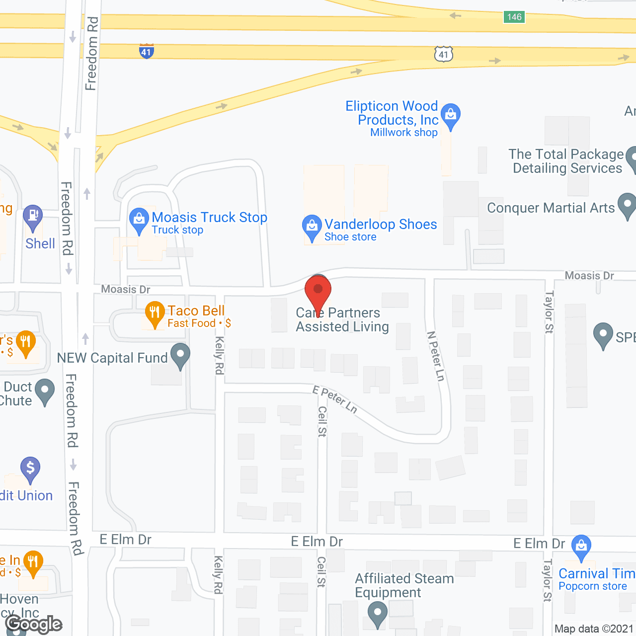 Map of the neighborhood around Care Partners Assisted Living and Memory Care-Little Chute