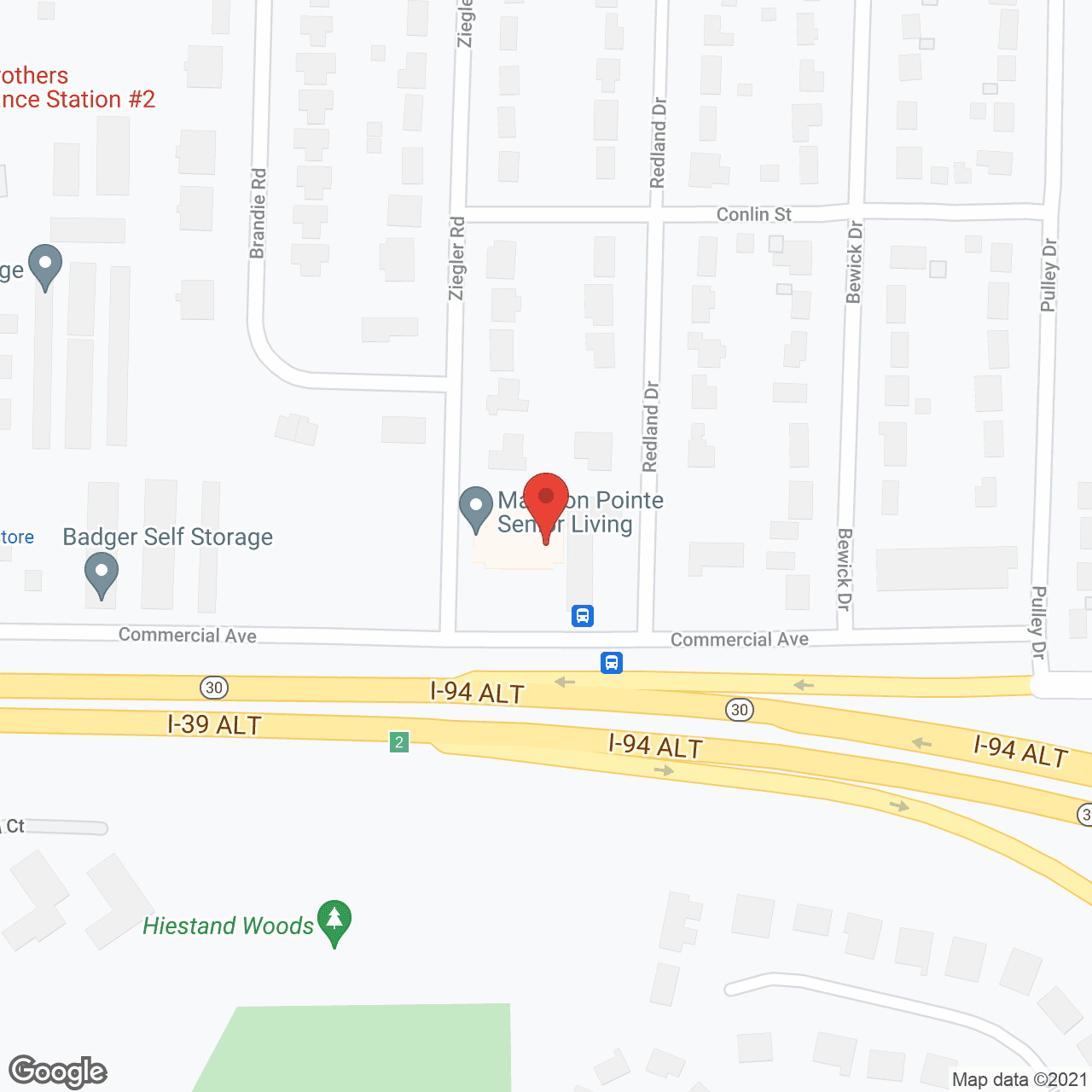Map of the neighborhood around Madison Pointe Senior Living