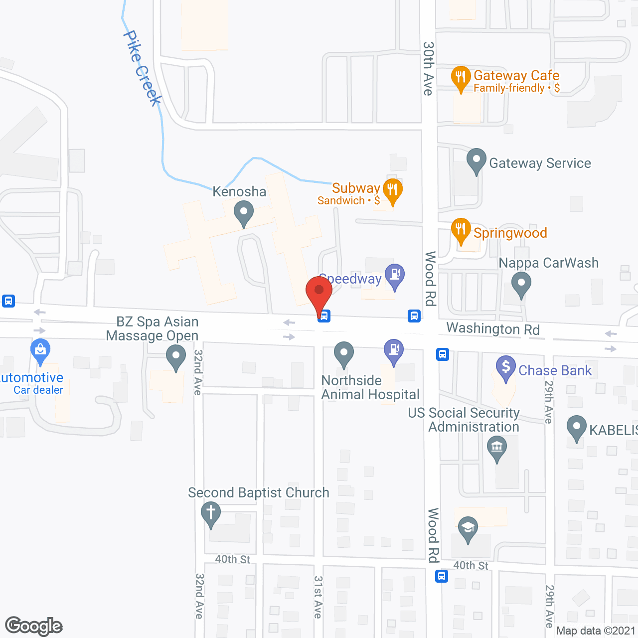 Map of the neighborhood around The Manor of Kenosha/Crossroads Property