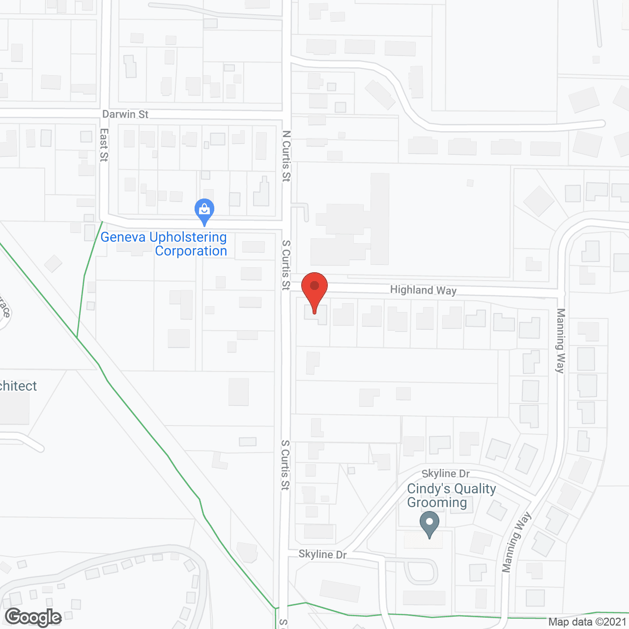 Map of the neighborhood around Geneva Lake Manor