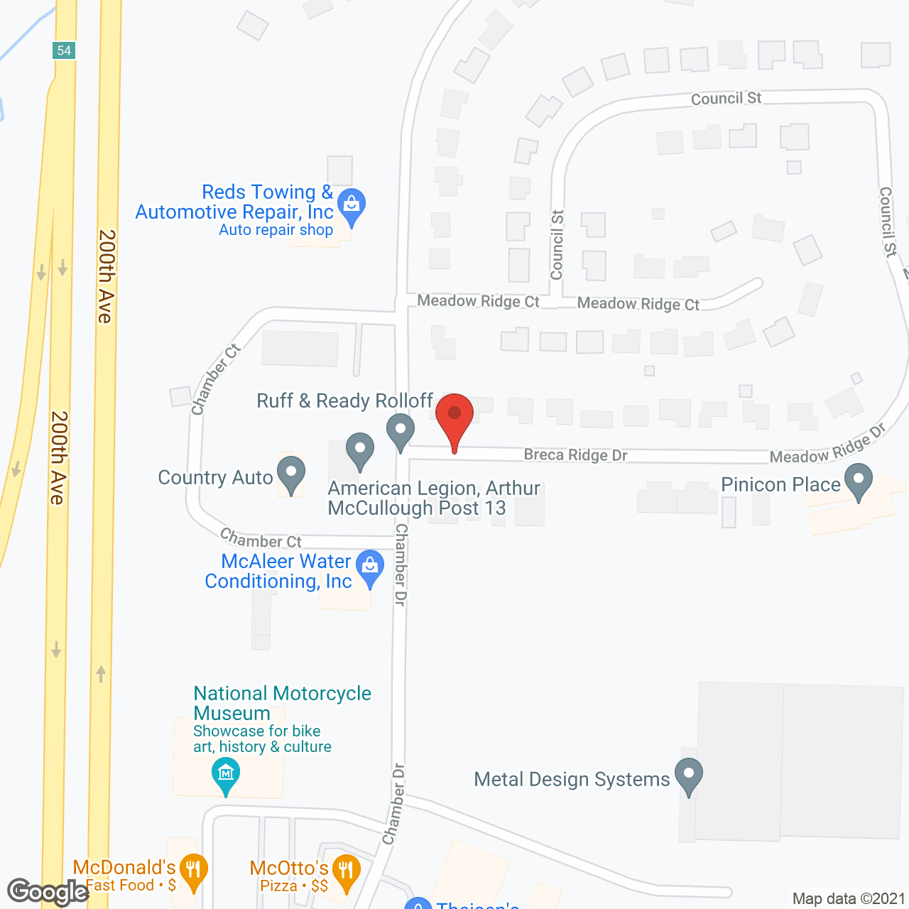 Map of the neighborhood around Pinicon Senior Living