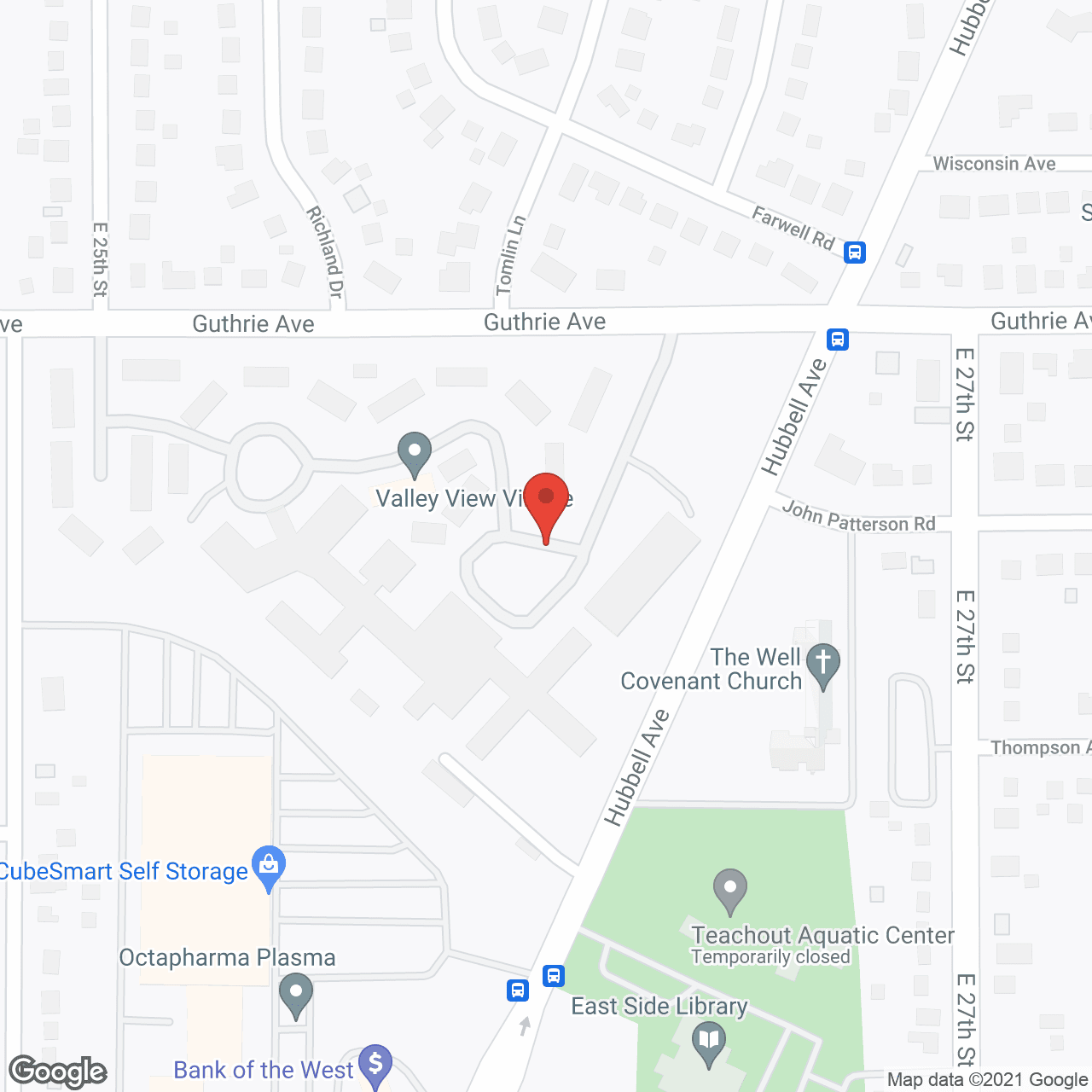 Map of the neighborhood around Valley View Village