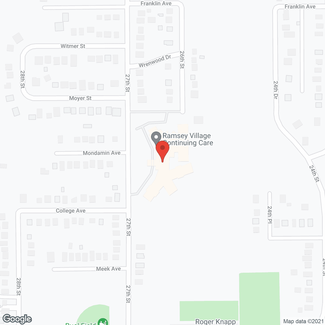 Map of the neighborhood around Ramsey Village