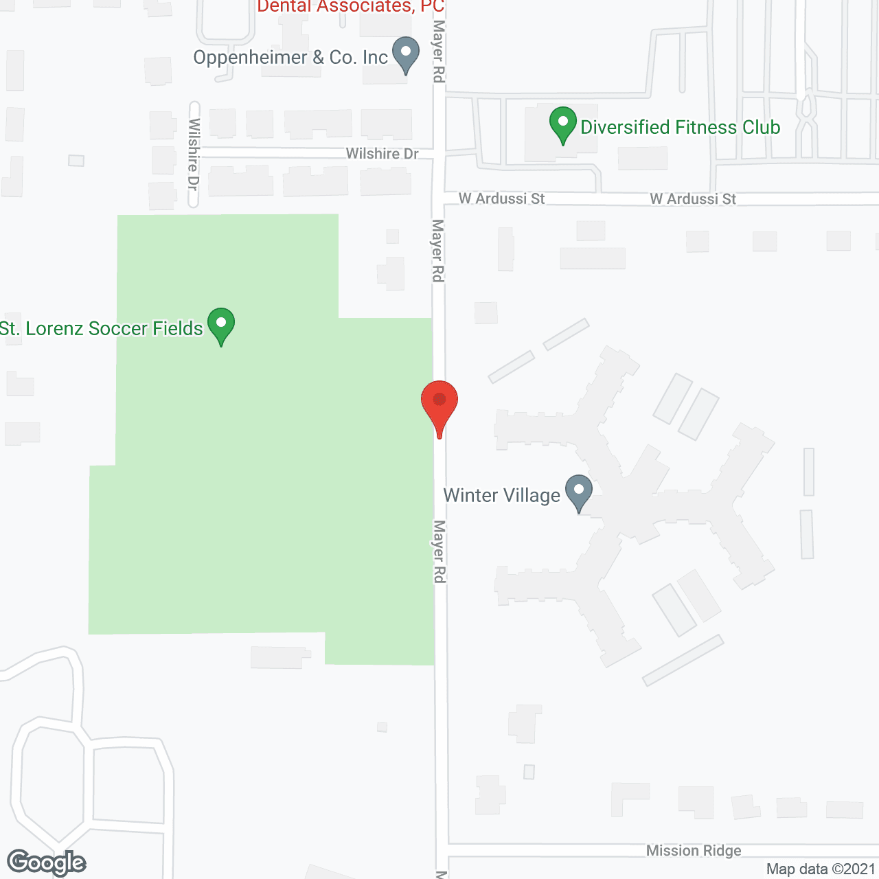 Map of the neighborhood around Holiday Winter Village