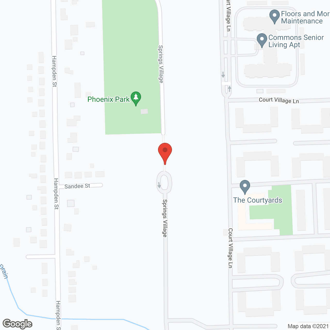 Map of the neighborhood around Springs Apratments