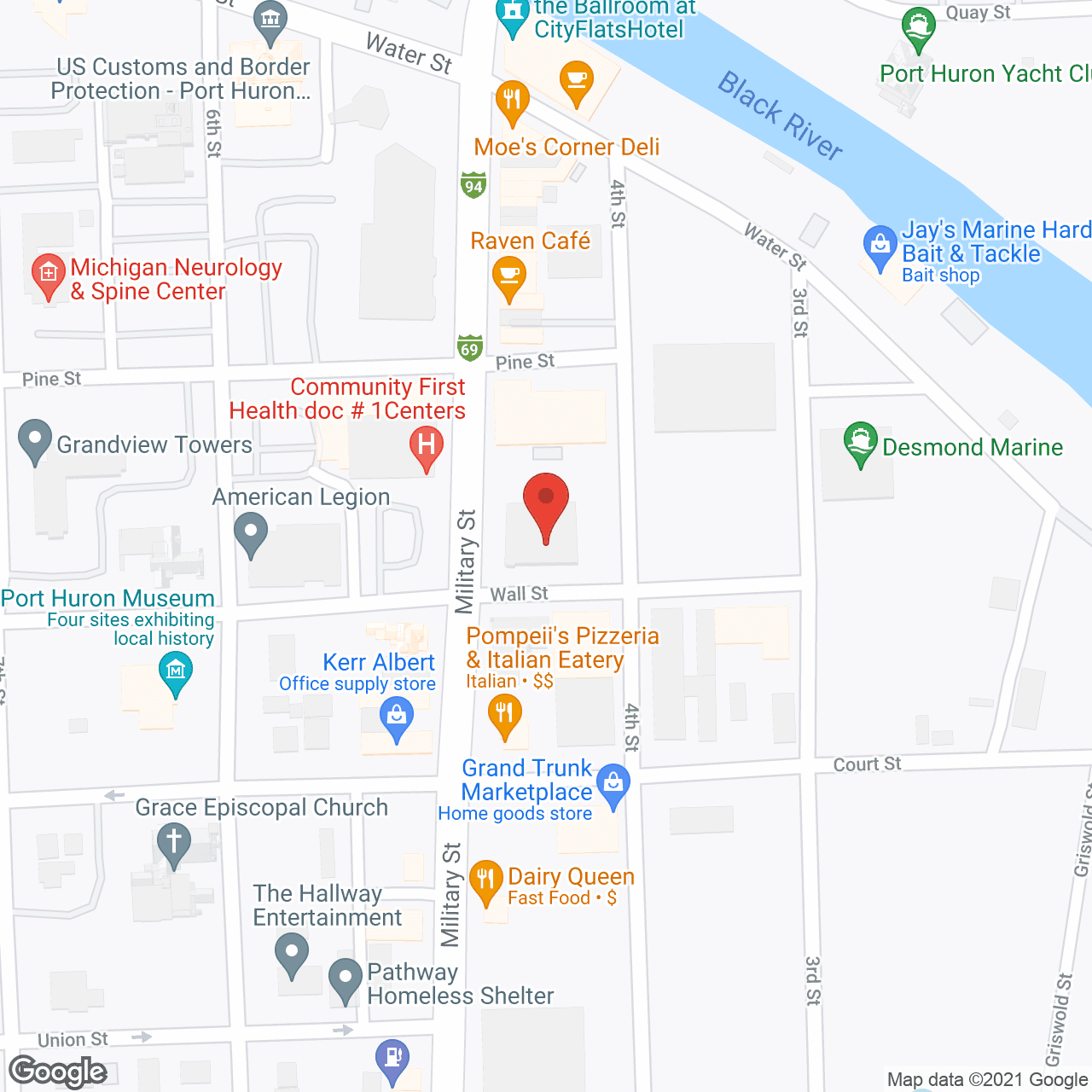 Map of the neighborhood around The Harrington Inn