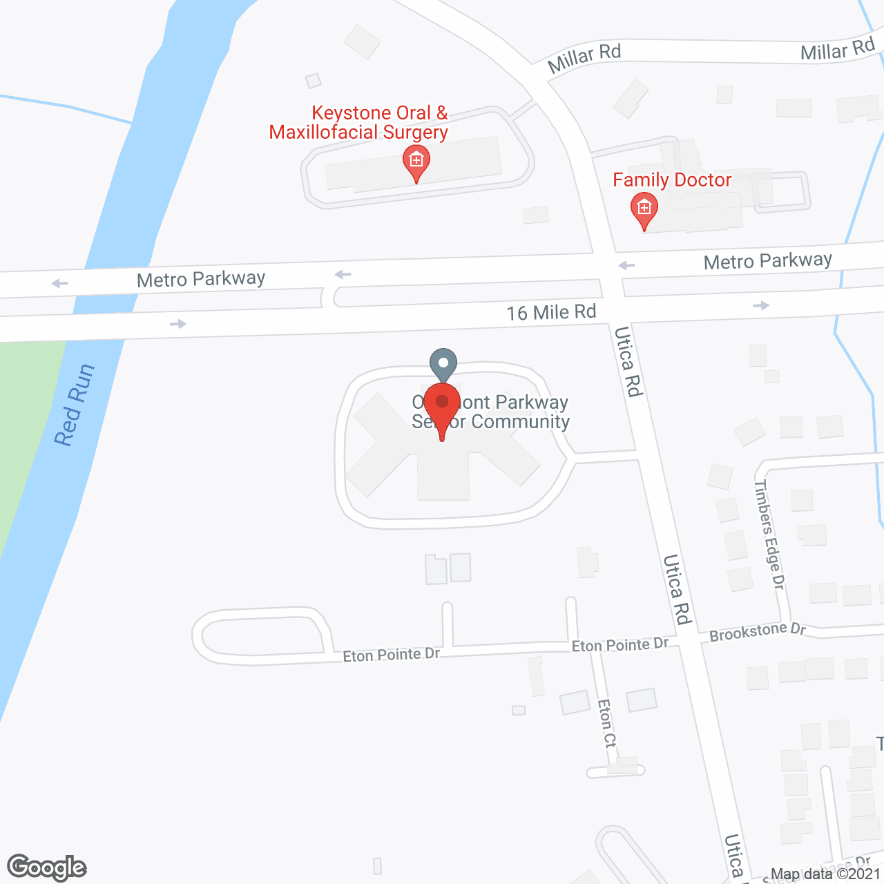 Map of the neighborhood around Oakmont Parkway