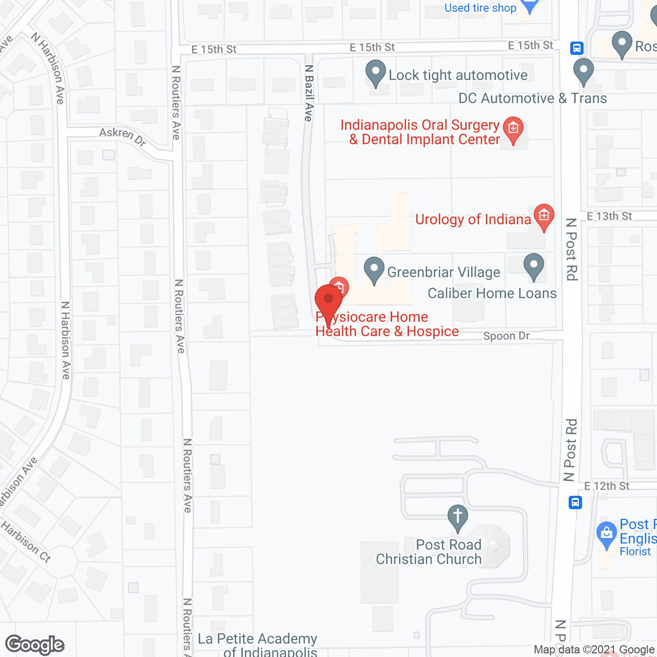 Map of the neighborhood around Greenbriar Village