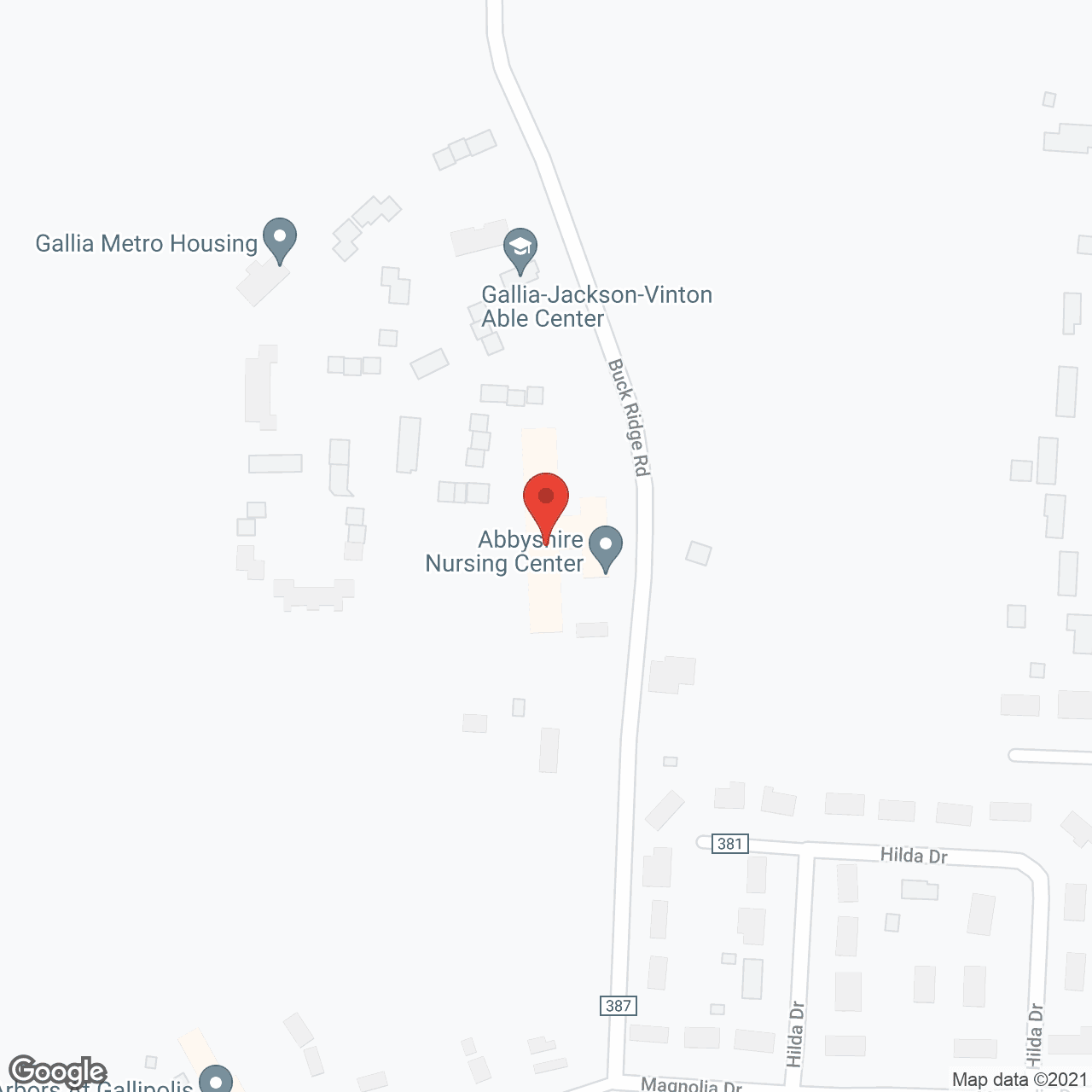 Map of the neighborhood around Scenic Hills Nursing Ctr