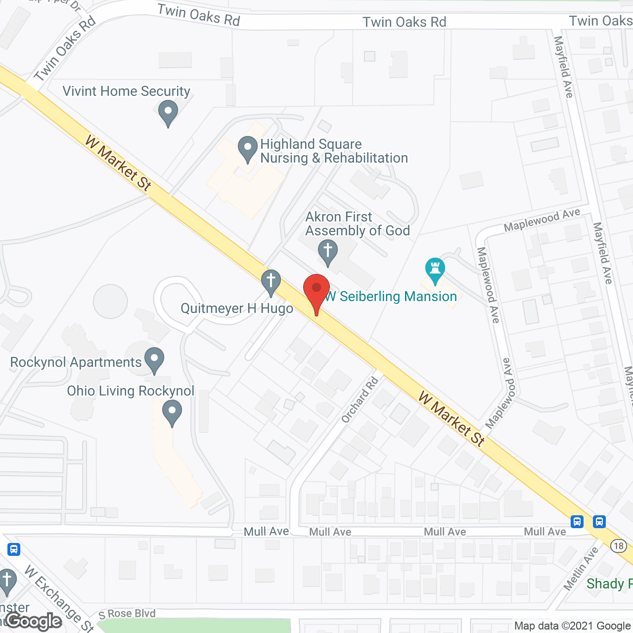Map of the neighborhood around Ohio Living Rockynol