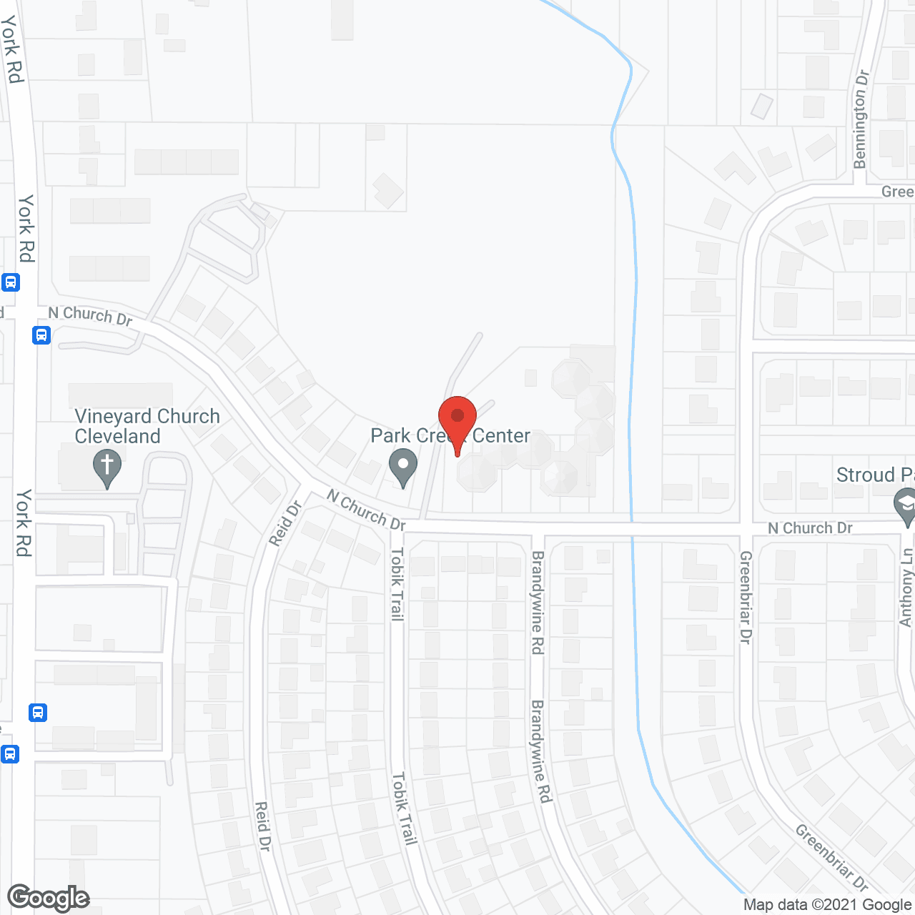 Map of the neighborhood around Park Creek Retirement