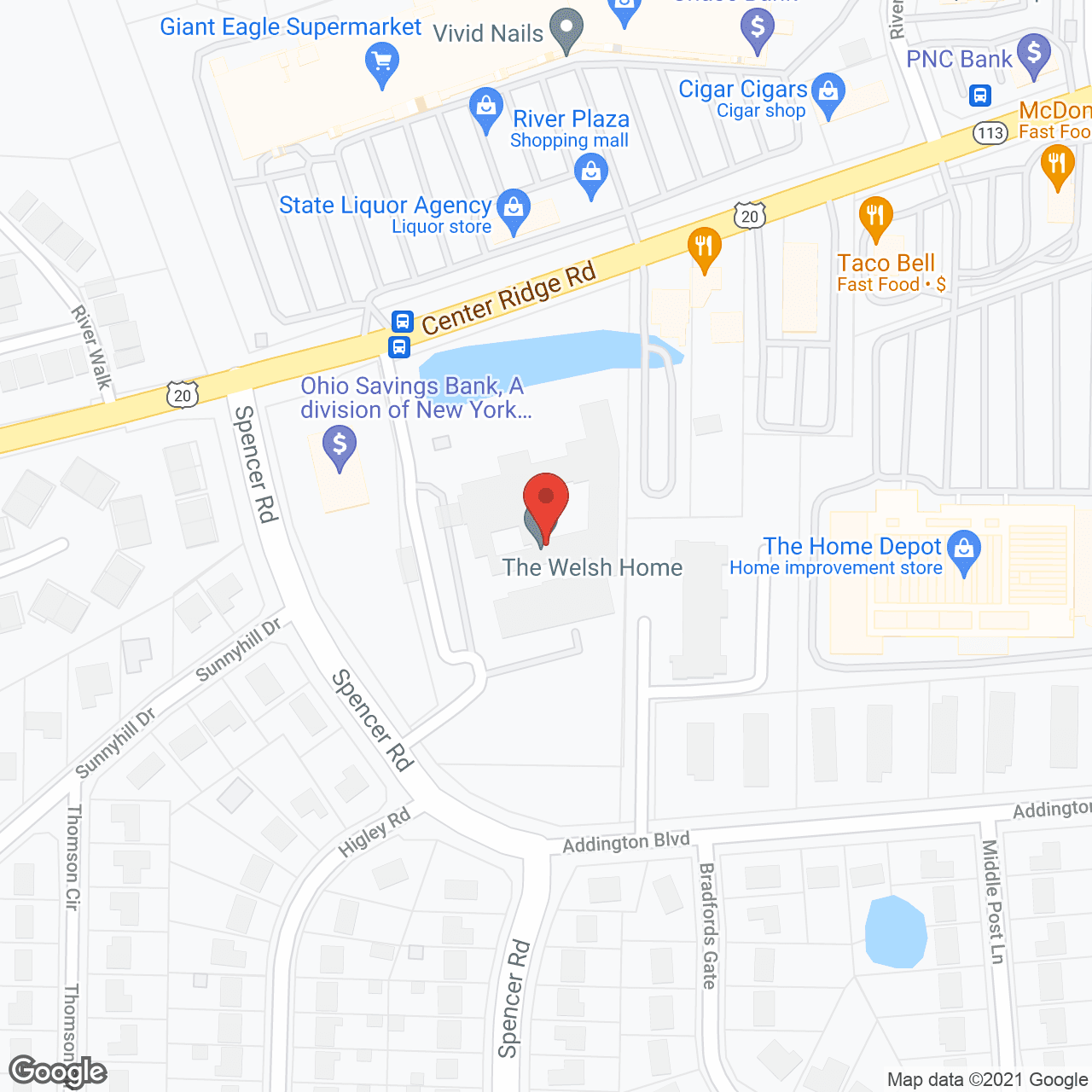 Map of the neighborhood around Welsh Home