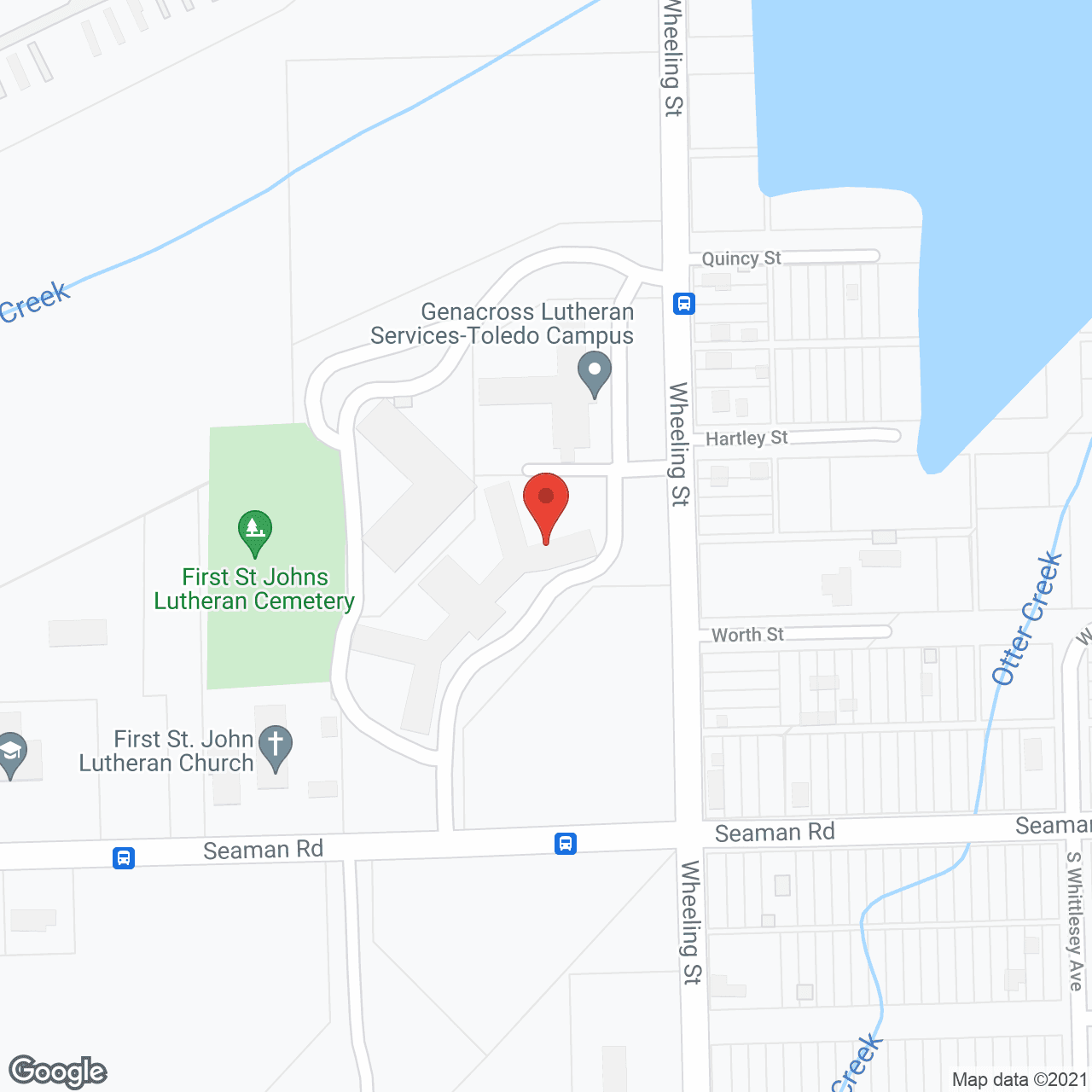 Map of the neighborhood around Majestic Care of Toledo