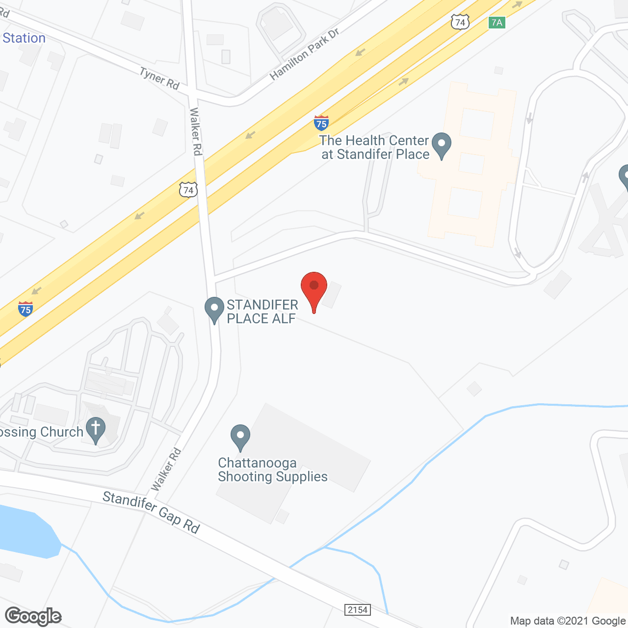 Map of the neighborhood around Will Cummings Apartments