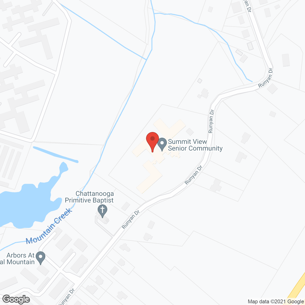 Map of the neighborhood around Charter Senior Living of Chattanooga