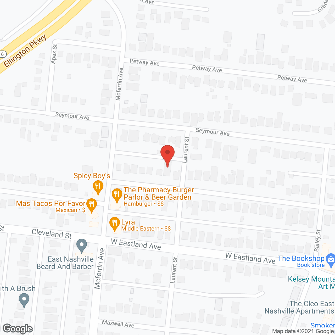 Map of the neighborhood around Johnson's Residential Home