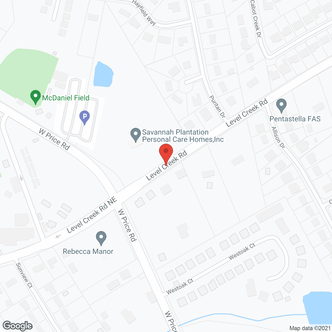 Map of the neighborhood around Savannah Plantation Inc