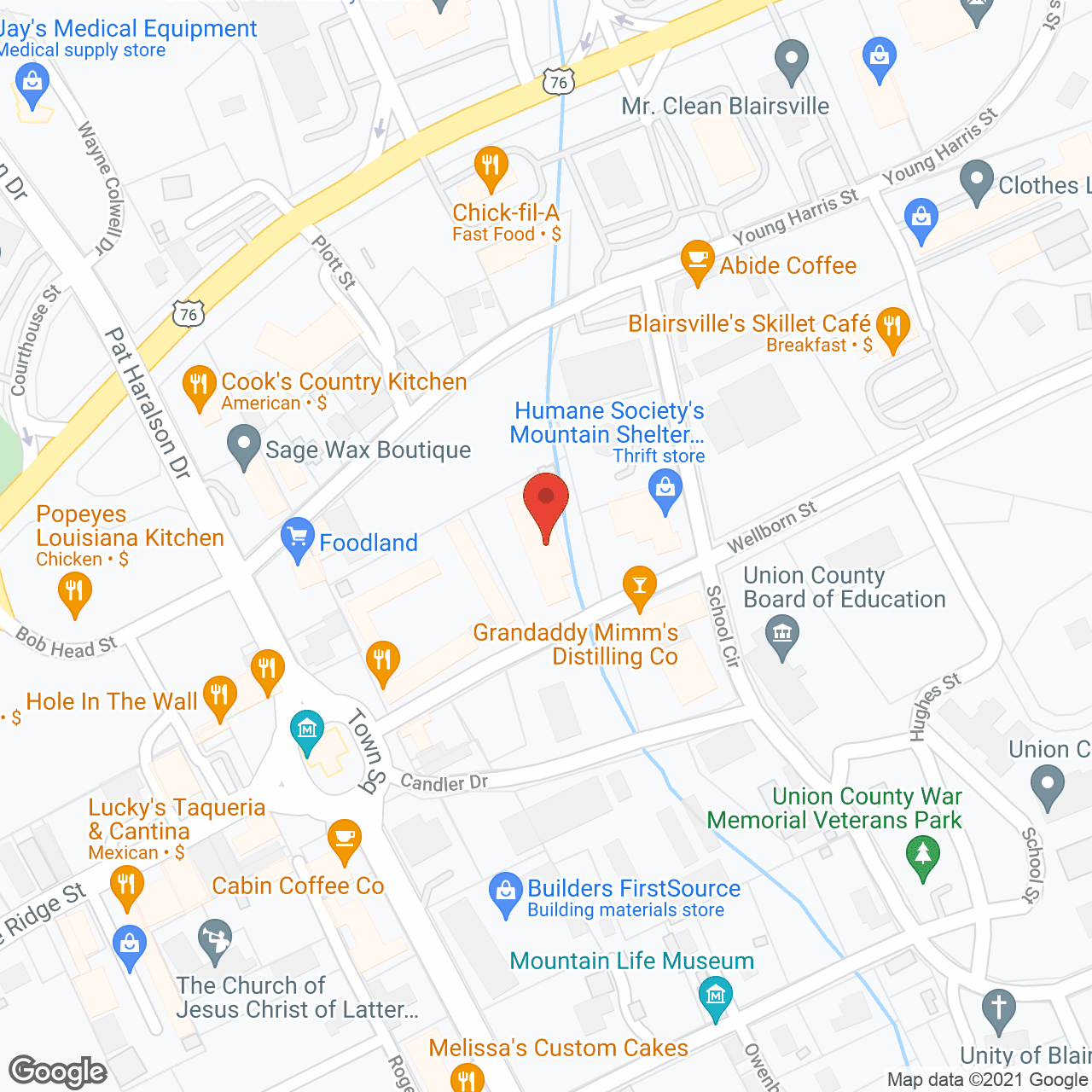 Map of the neighborhood around Sunrise Care Home