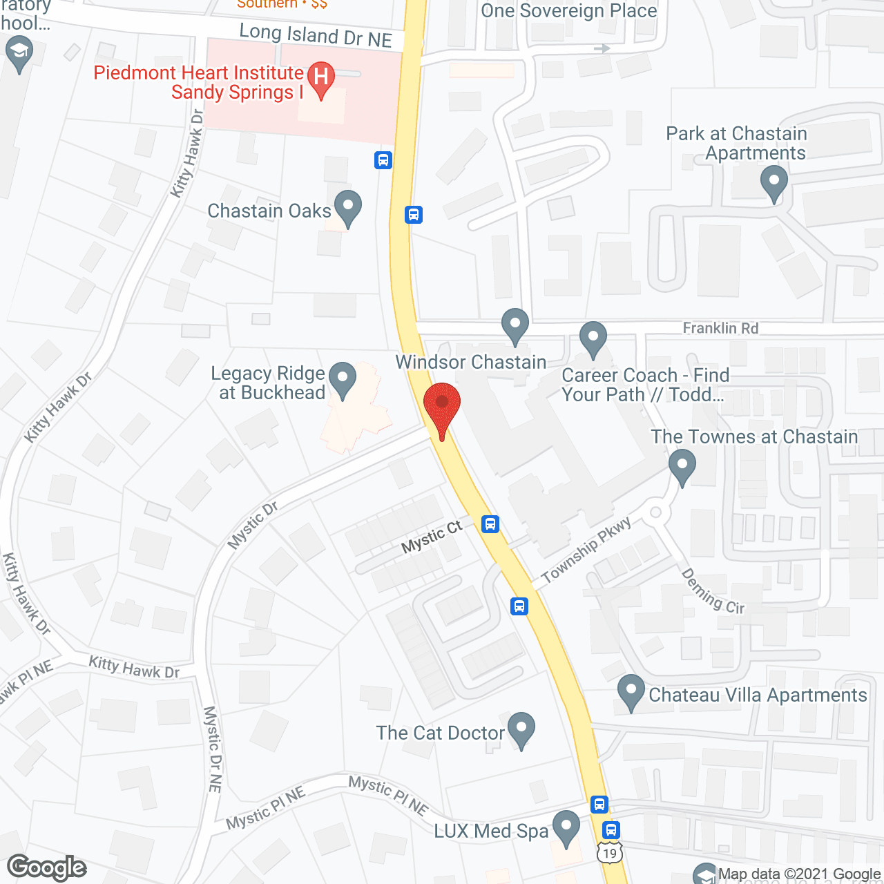 Map of the neighborhood around Legacy Ridge at Buckhead