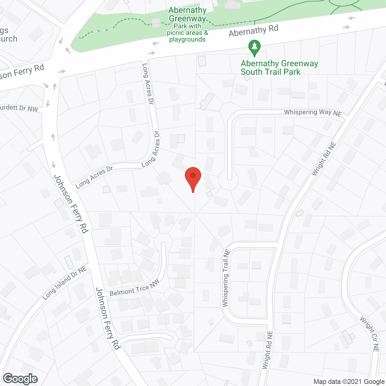 Map of the neighborhood around Mount Vernon Towers