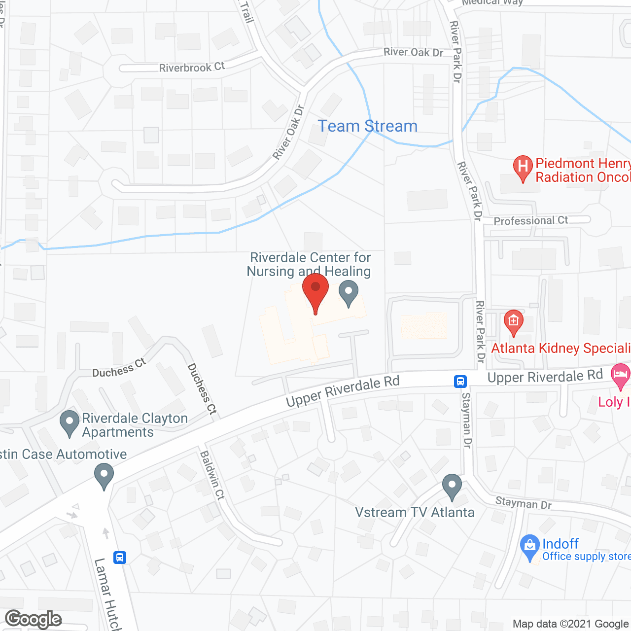Map of the neighborhood around Riverdale Center /  Care and Rehabilitation C