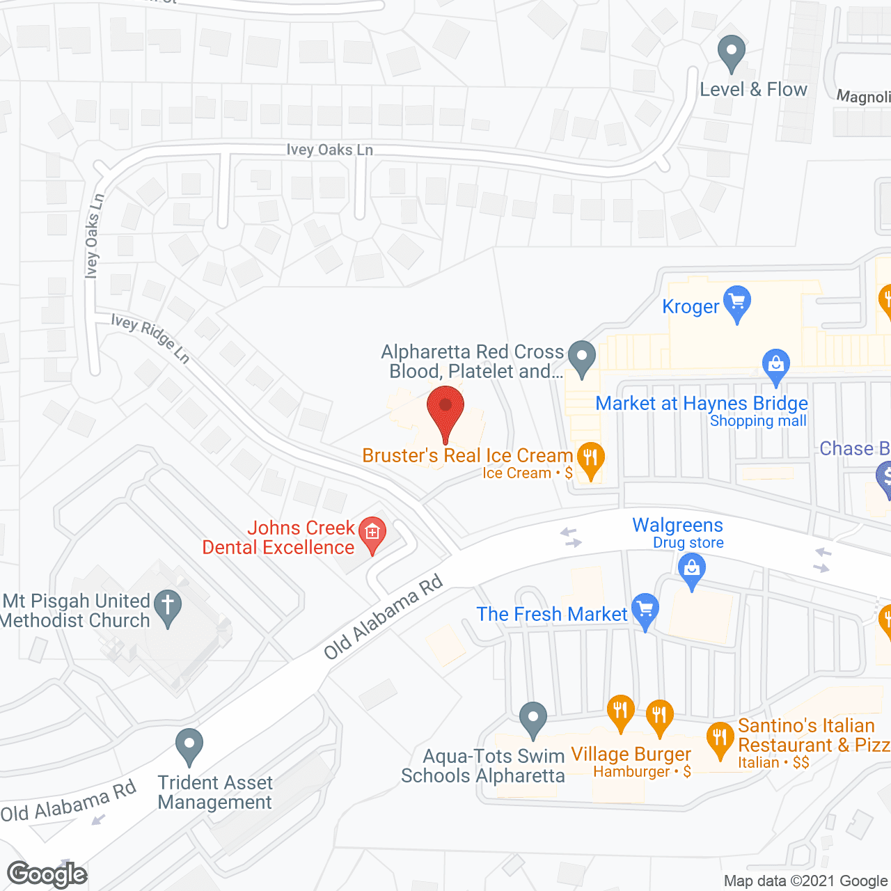 Map of the neighborhood around Sunrise at Ivey Ridge