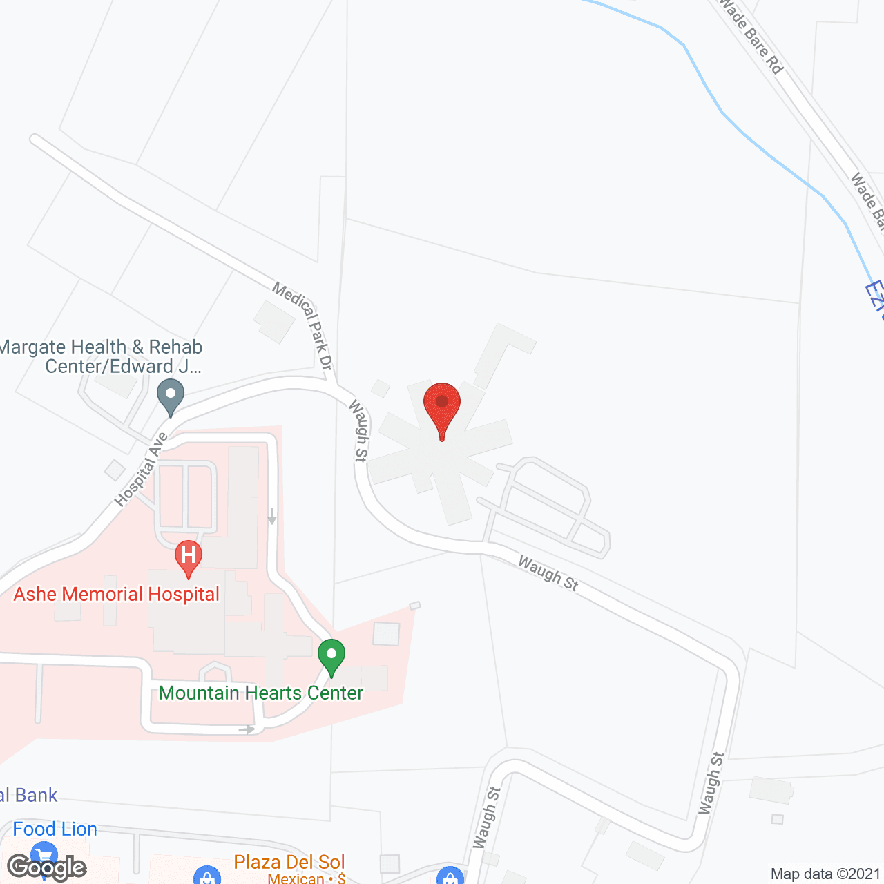 Map of the neighborhood around Emerald Health Care of Ashe