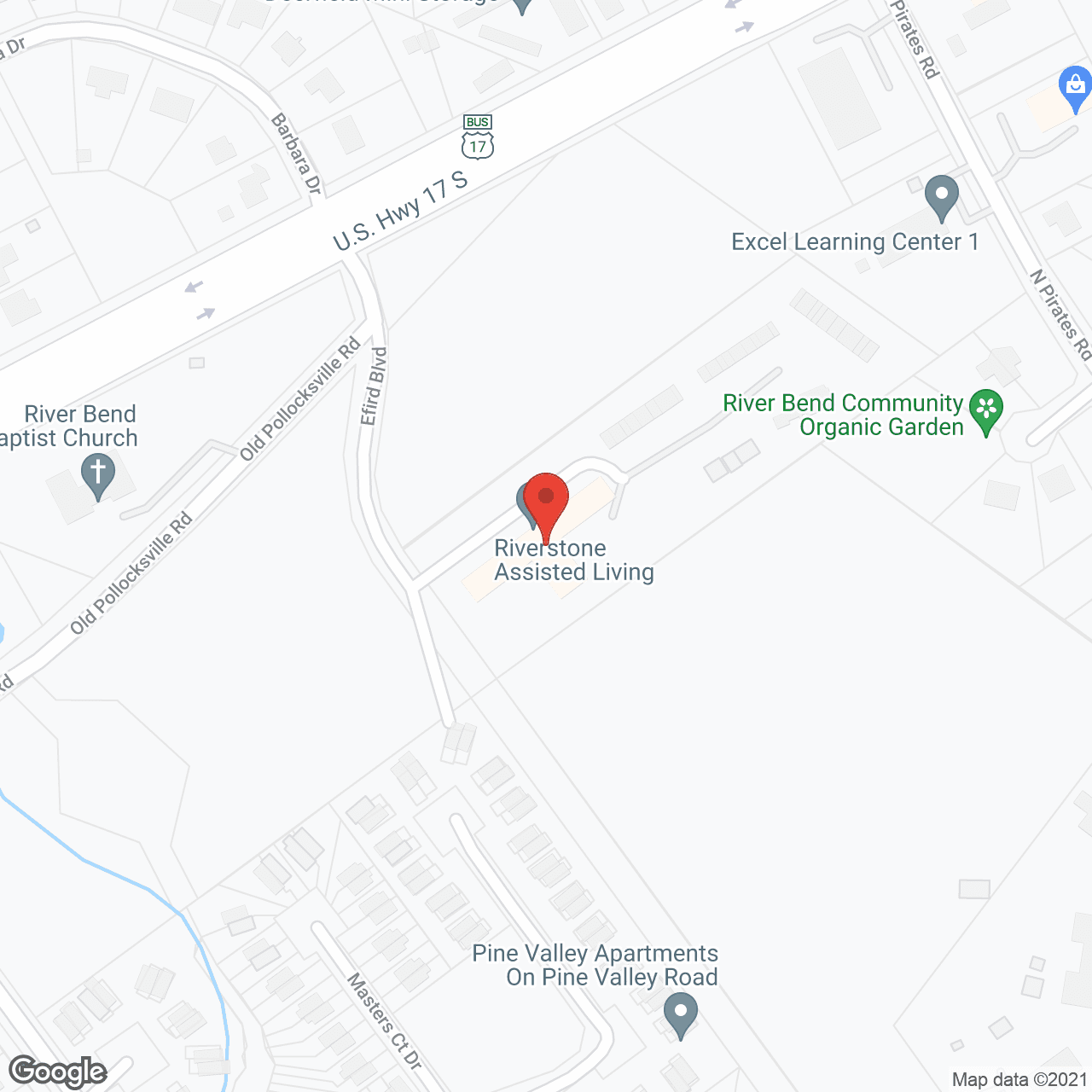 Map of the neighborhood around Riverstone Health Management
