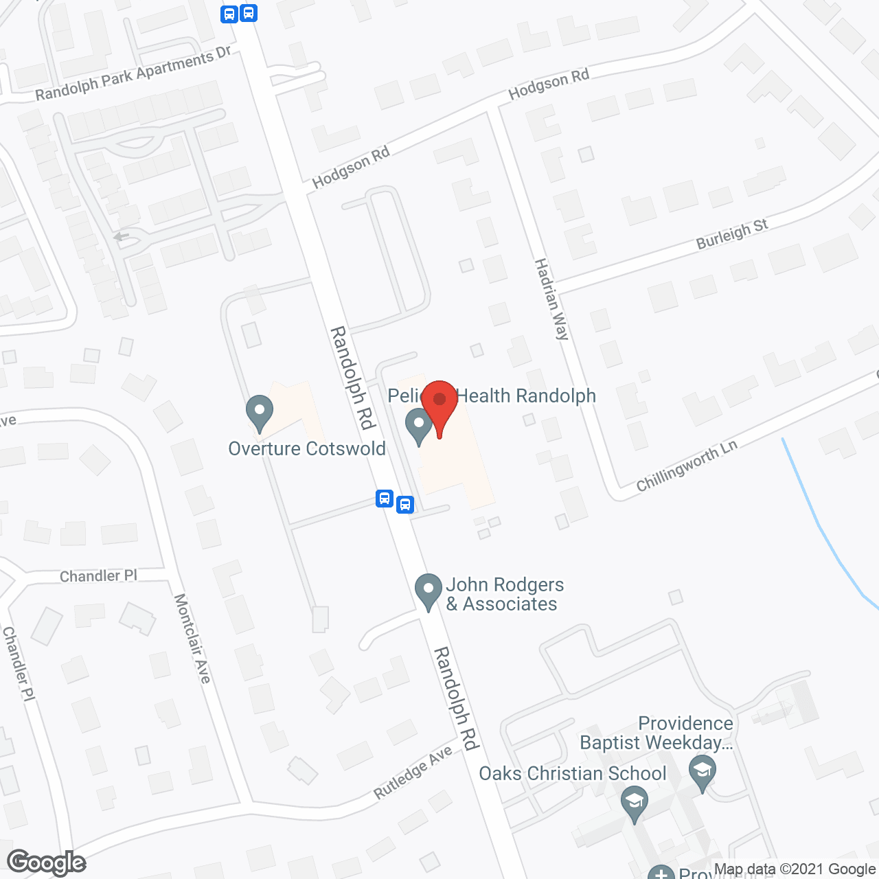 Map of the neighborhood around Avante At Charlotte