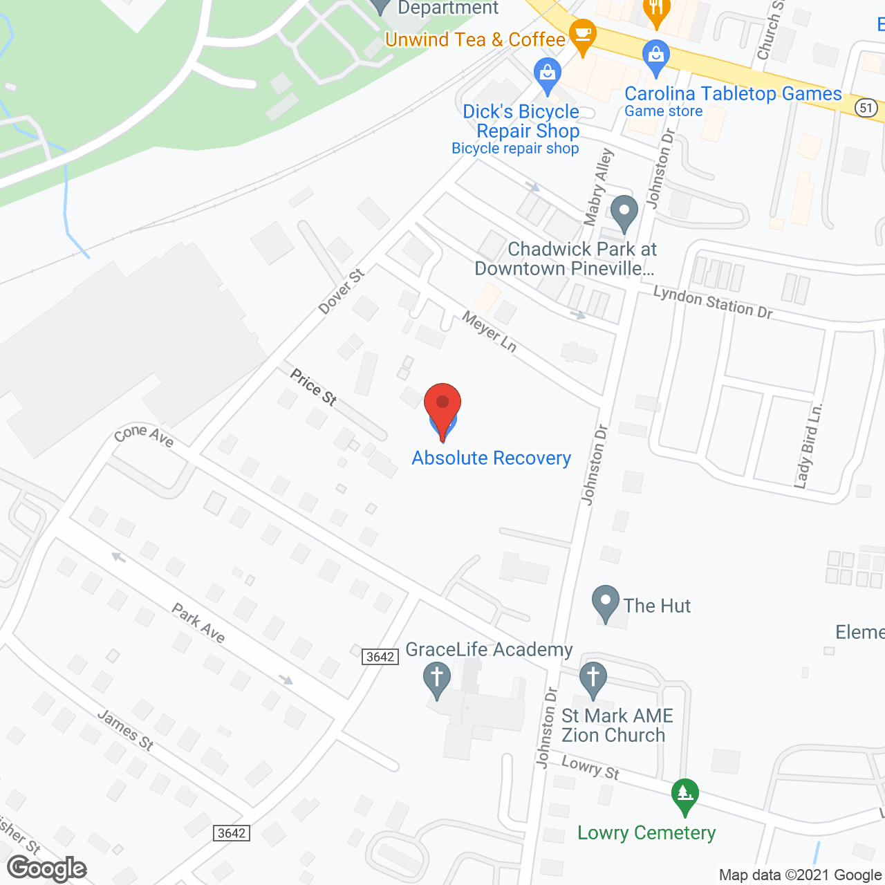 Map of the neighborhood around Pineville Rest Home