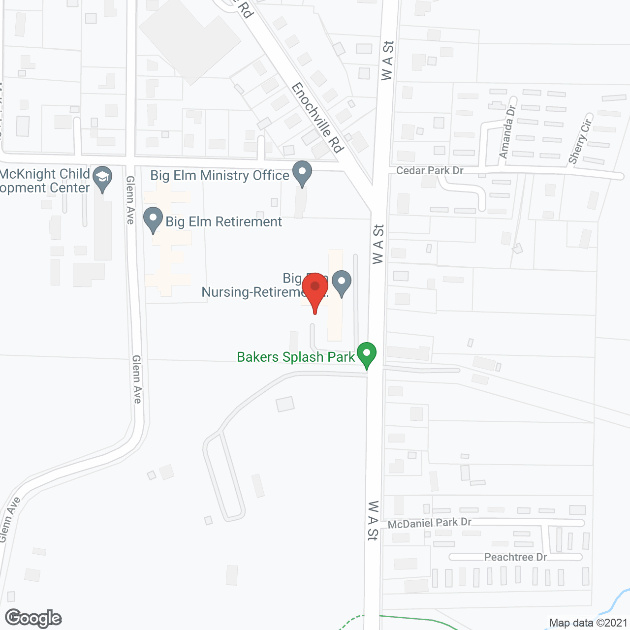 Map of the neighborhood around Big Elm Rehab and Living Centers