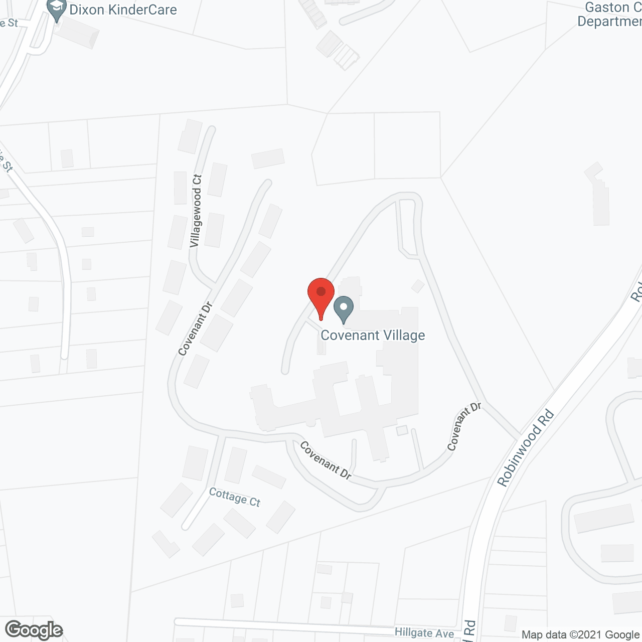 Map of the neighborhood around Covenant Village