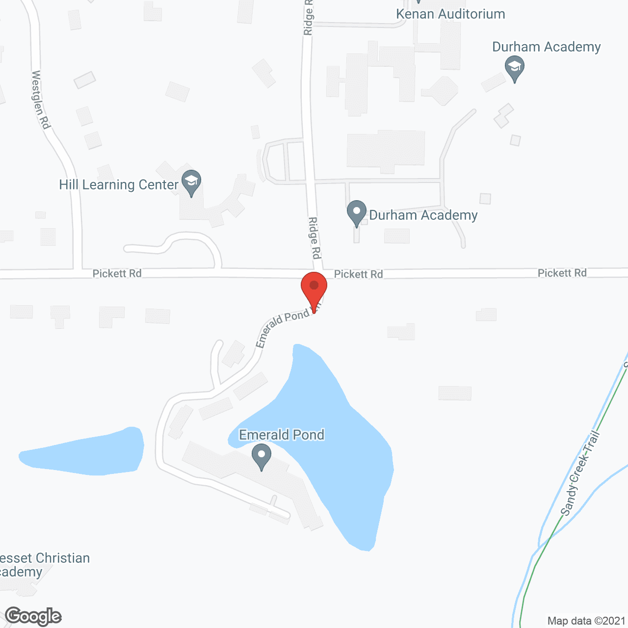 Map of the neighborhood around Holiday Emerald Pond