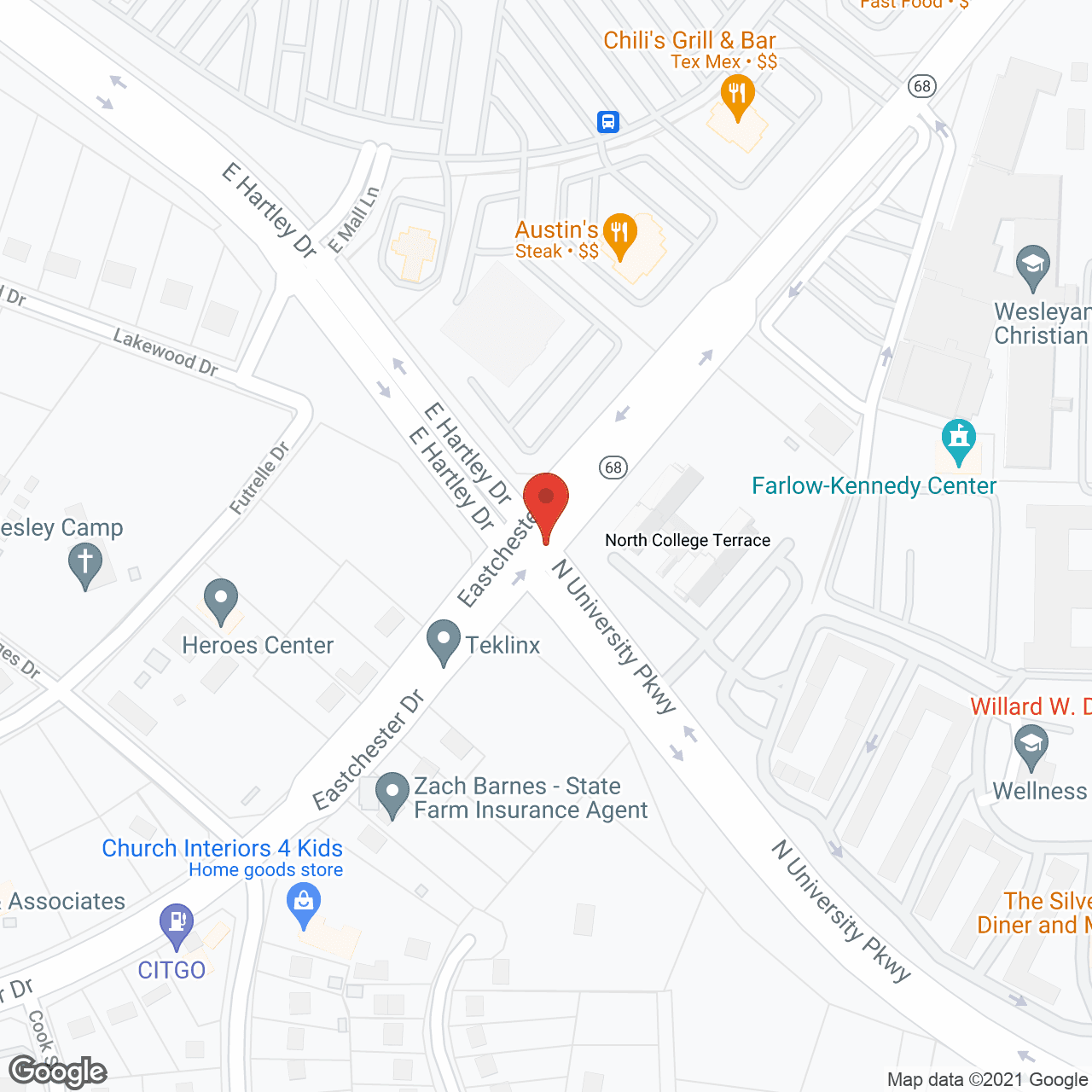 Map of the neighborhood around Wesleyan Homes Inc