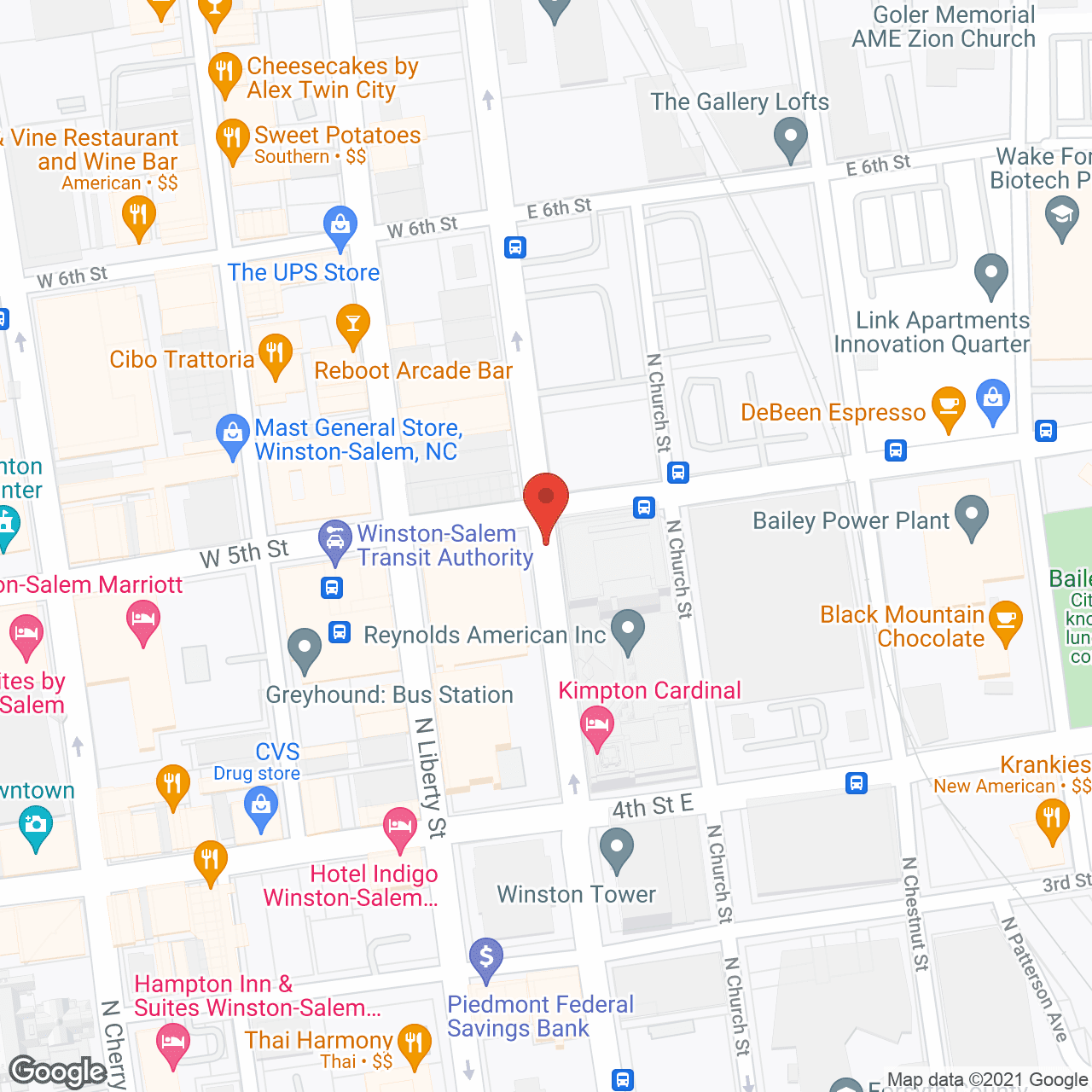 Map of the neighborhood around Forsyth Village Long Term