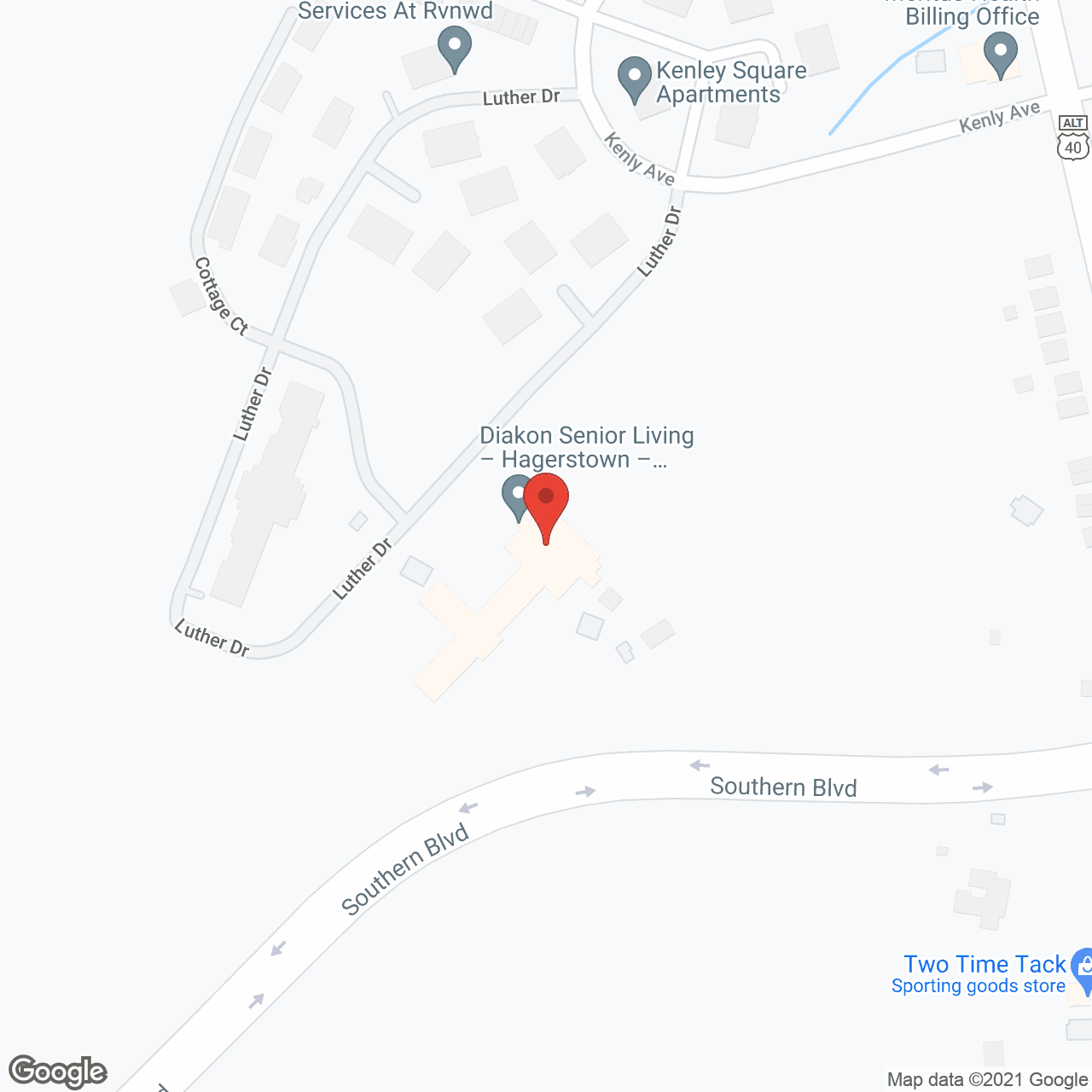 Map of the neighborhood around Creekside Village