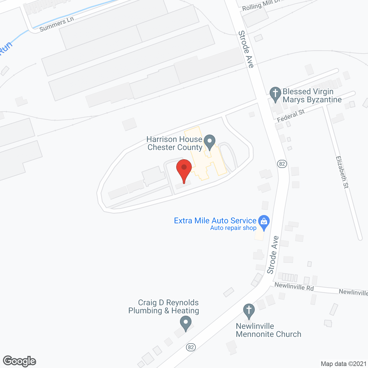 Map of the neighborhood around Harrison Senior Living Of Coatesville