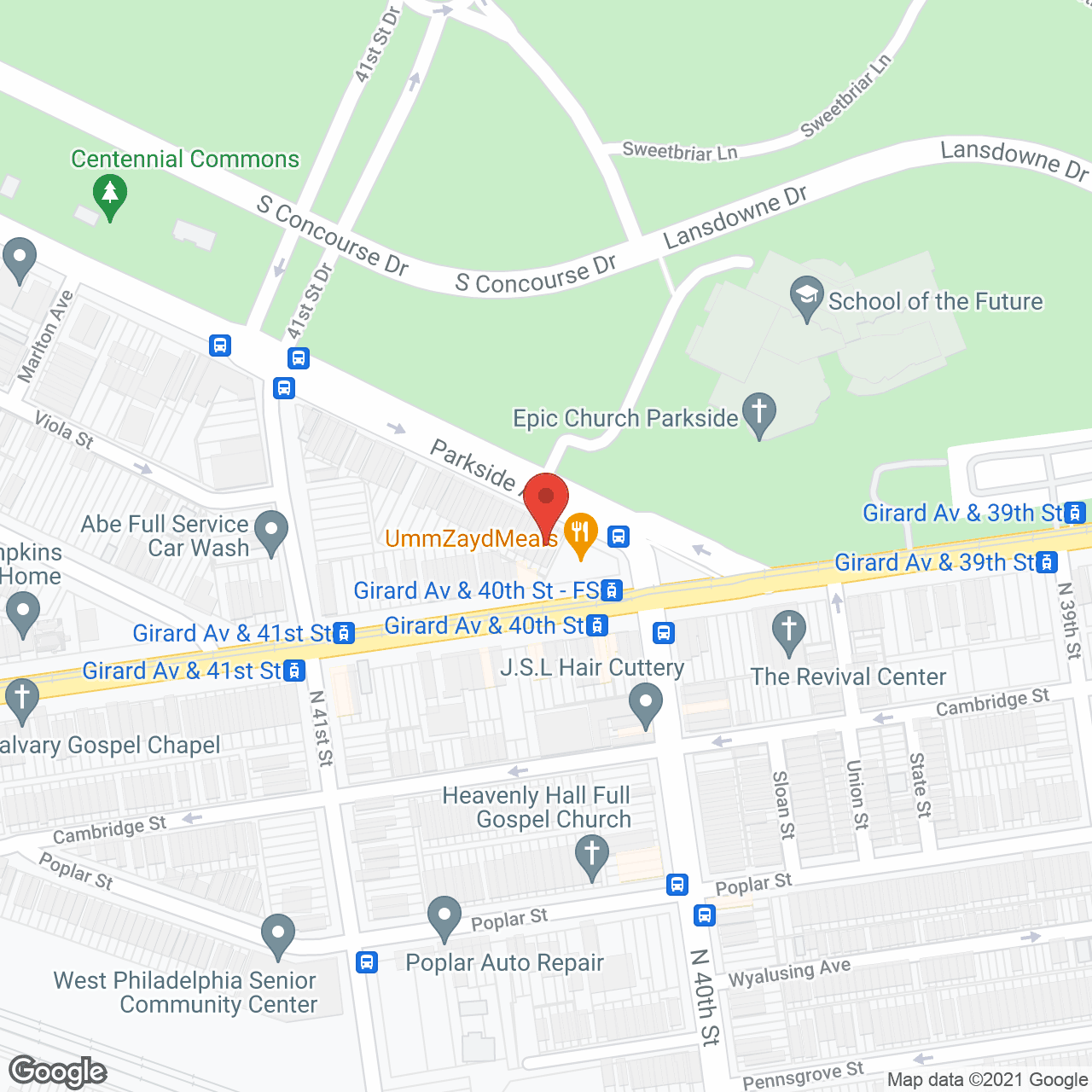 Map of the neighborhood around Central Boarding Home Inc