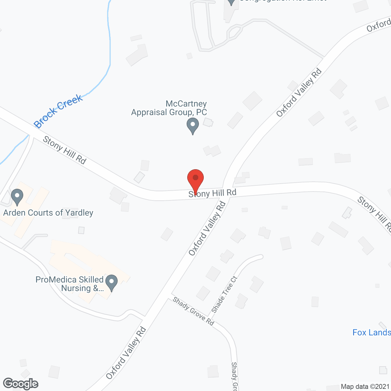 Map of the neighborhood around Arden Courts A ProMedica Memory Care Community in Yardley