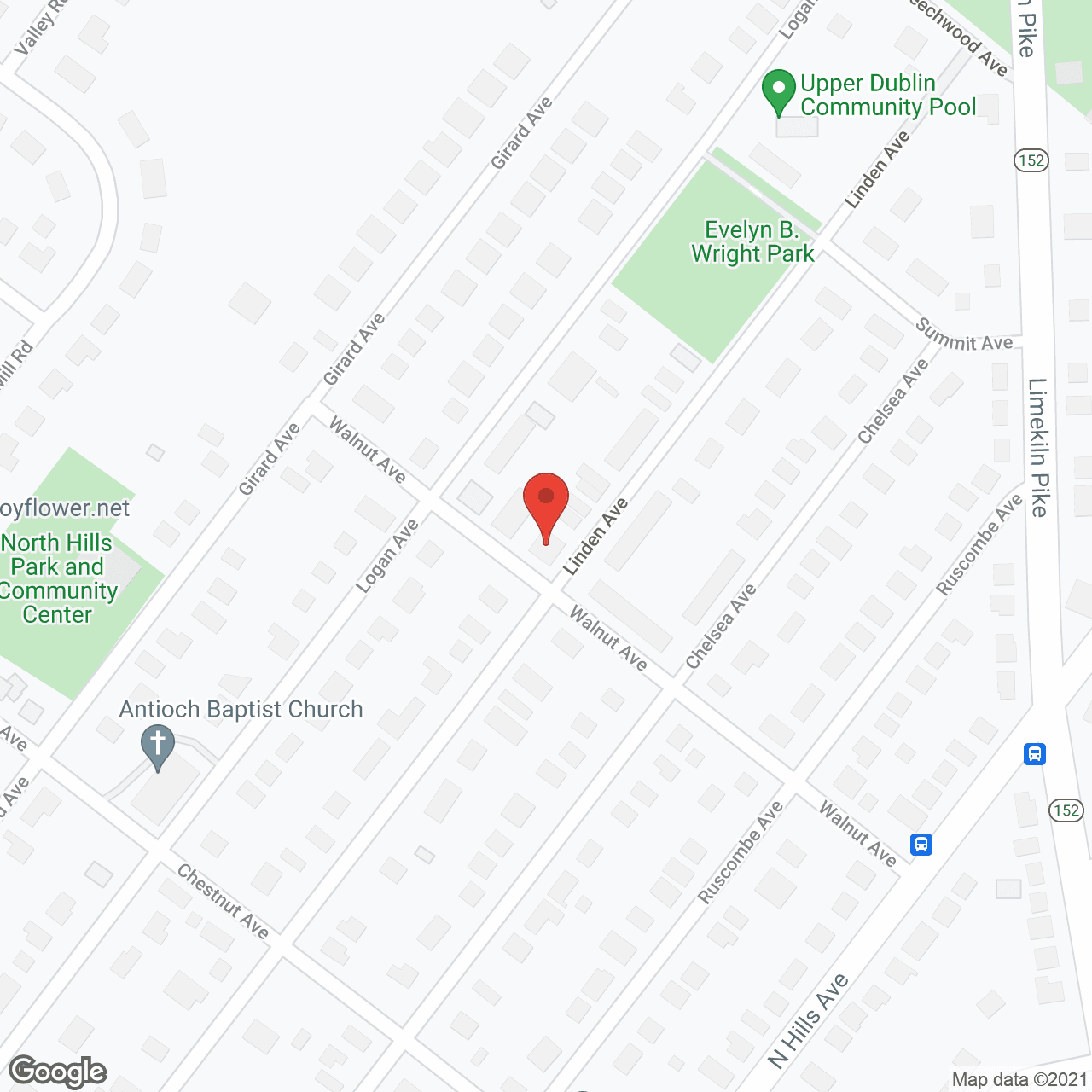 Map of the neighborhood around North Hills Homes